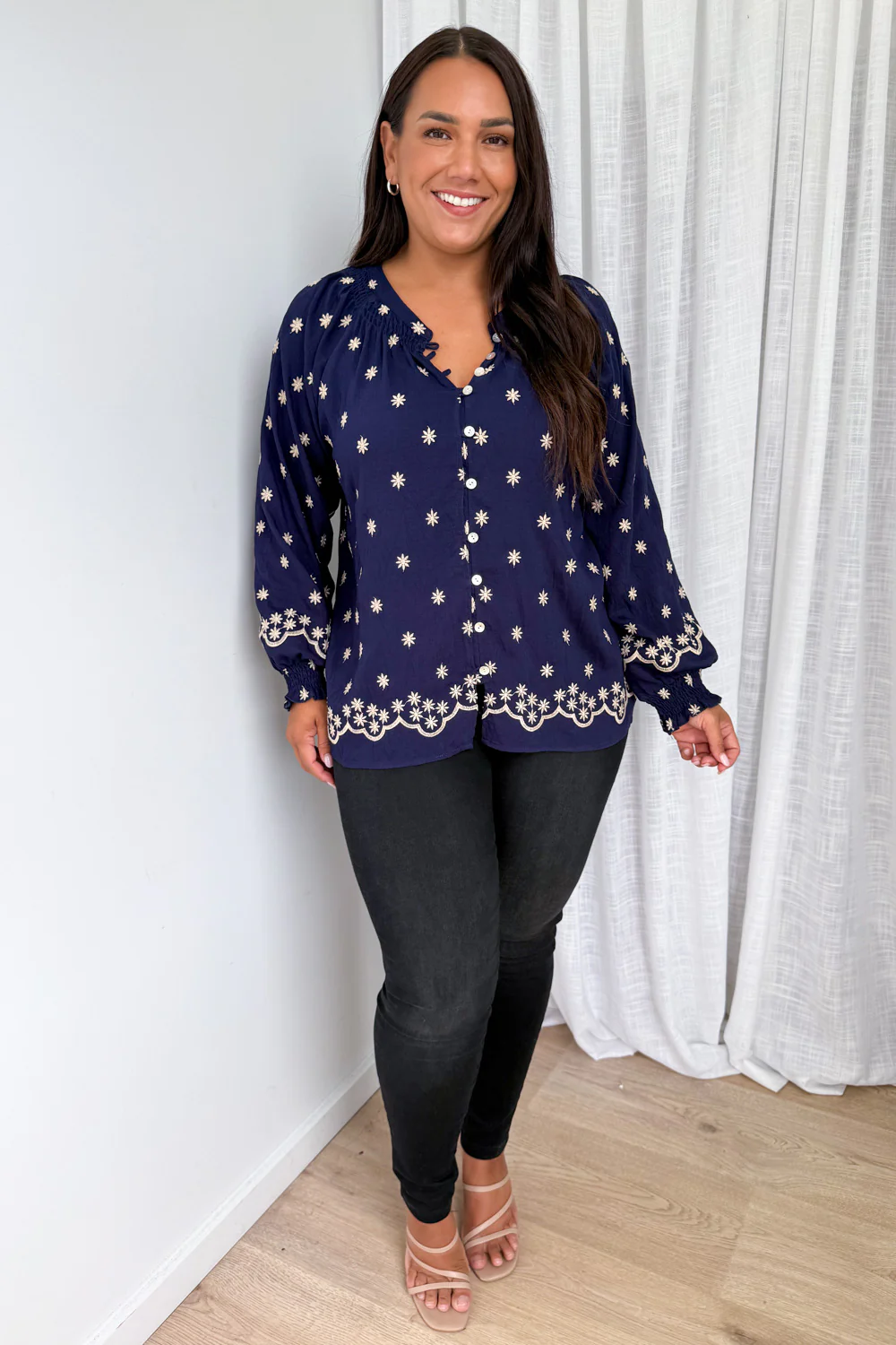 Sophie Blouse - Navy Boho - Image 7