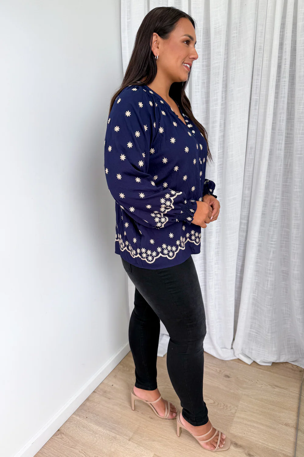 Sophie Blouse - Navy Boho - Image 8