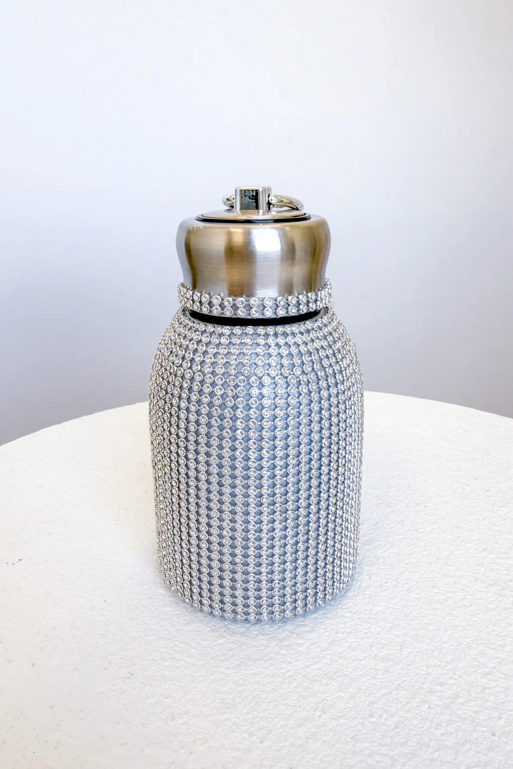 Sparkle & Sip Mini Drink Bottle - Silver Rhinestone - Image 3