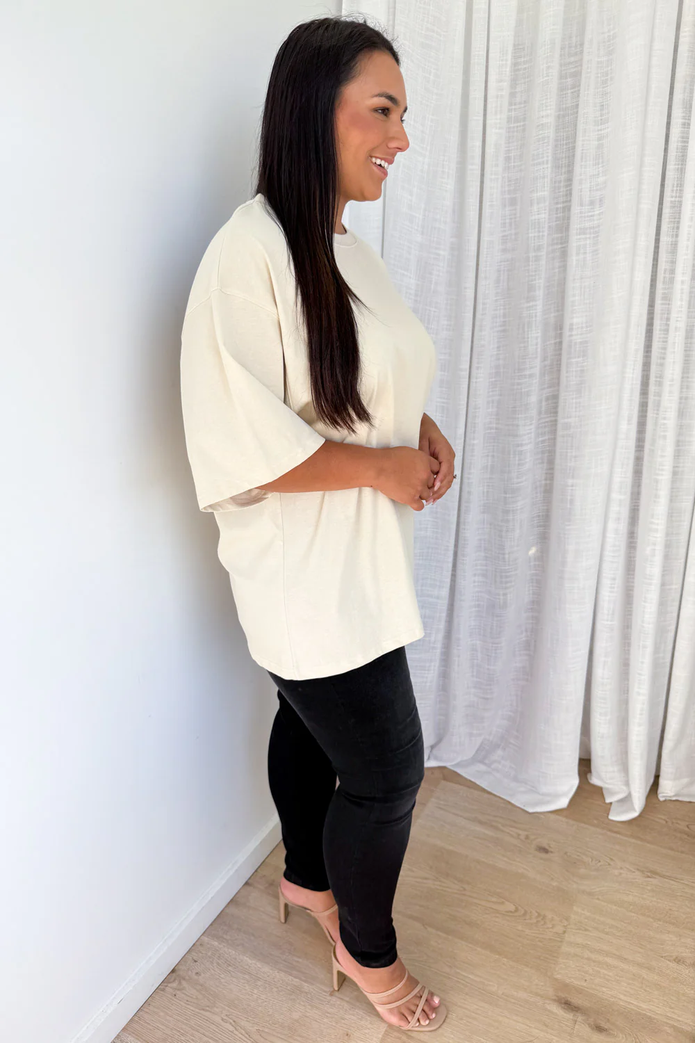 Sponsored By Coffee Oversized Tee - Beige - Image 12