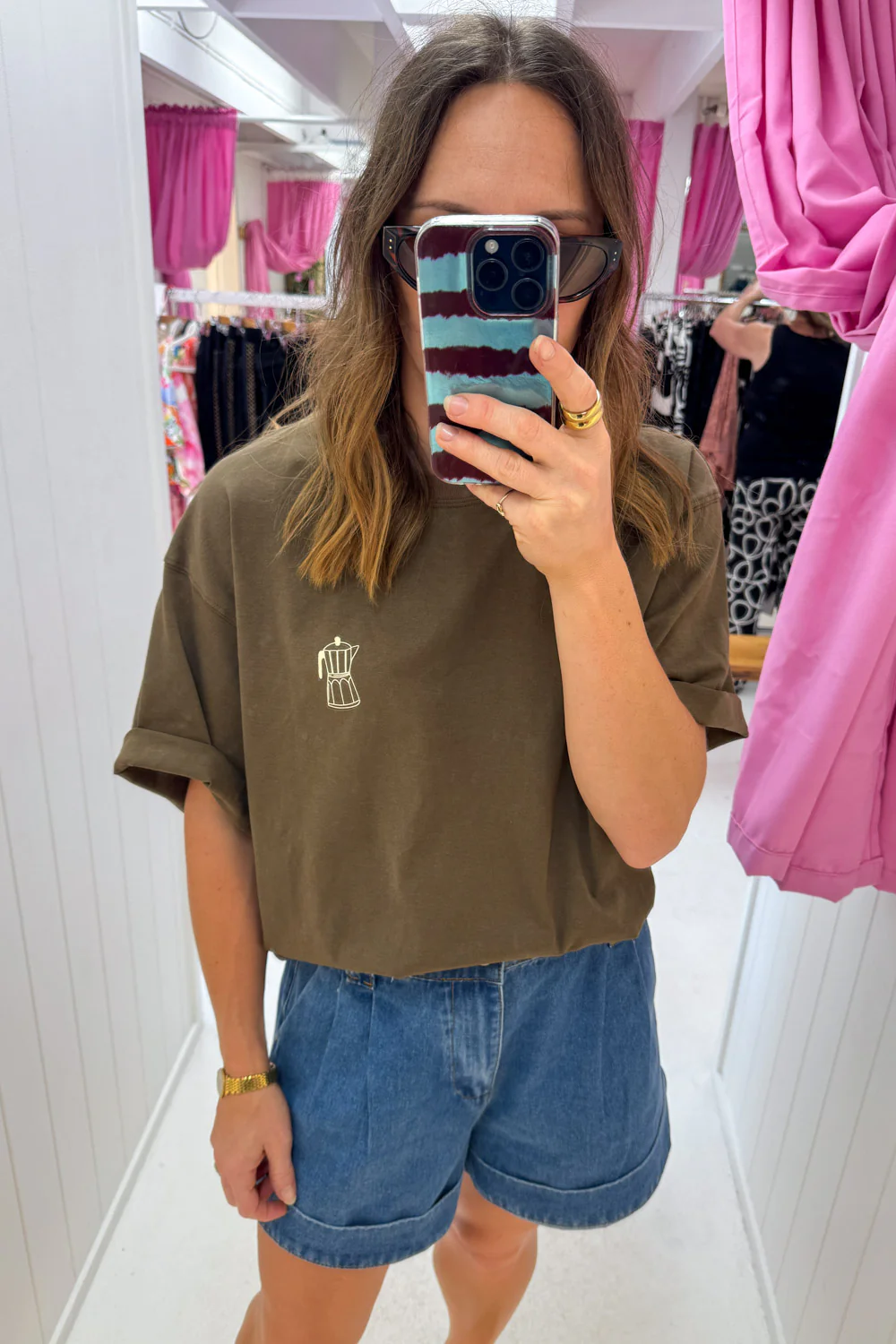 Sponsored By Coffee Oversized Tee - Chocolate - Image 17