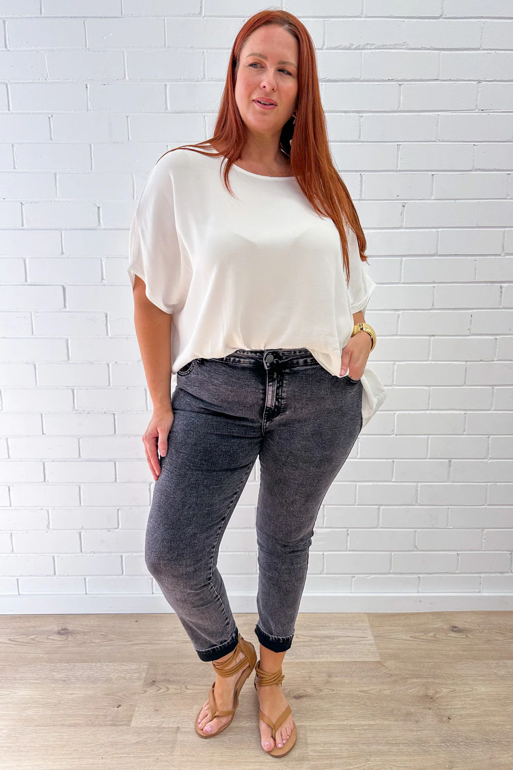 Stonewash Skinny Jeans - Blackwash - Image 20
