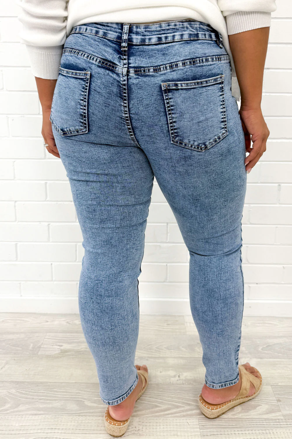 Stonewash Skinny Jeans - Stonewash - Image 10