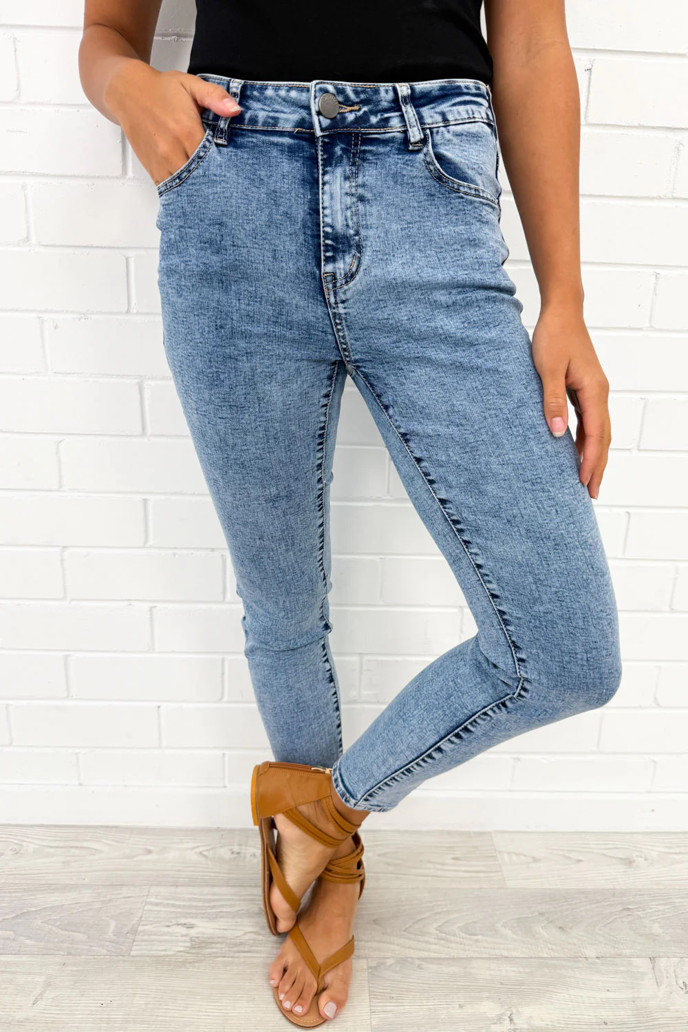 Stonewash Skinny Jeans - Stonewash - Image 2