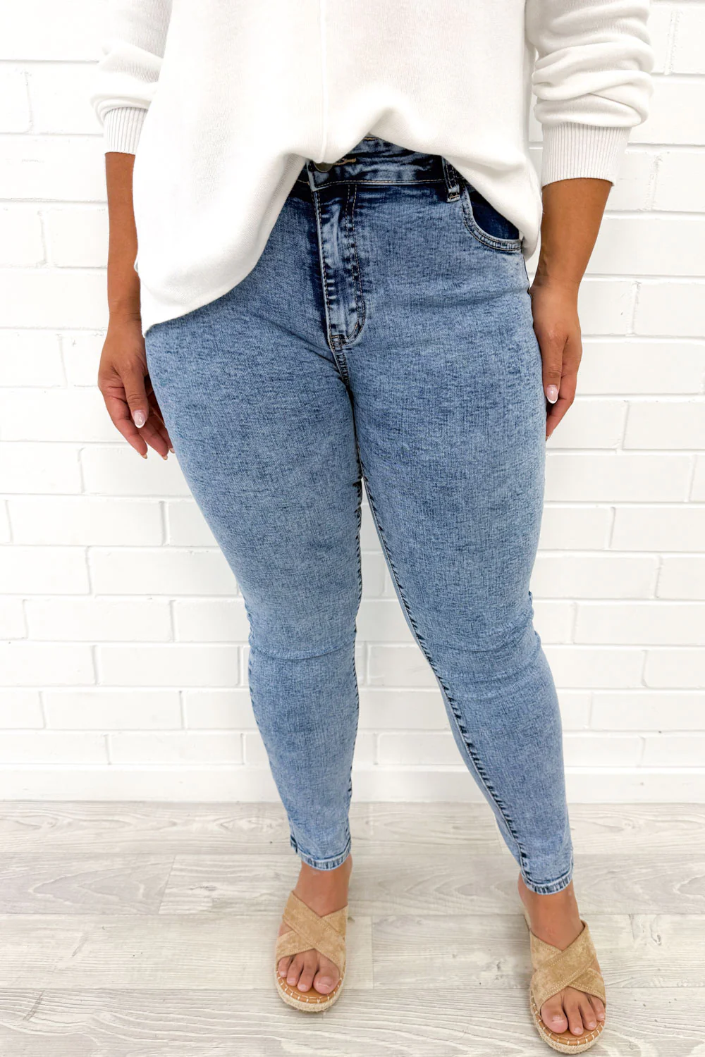 Stonewash Skinny Jeans - Stonewash - Image 8