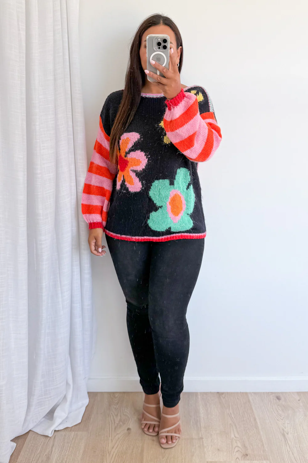 Sunny Knit - Midnight Multi Flower - Image 10