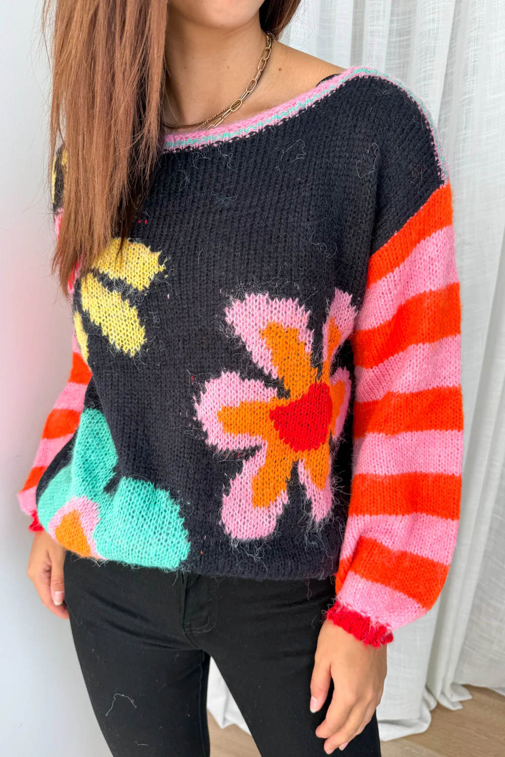 Sunny Knit - Midnight Multi Flower - Image 2
