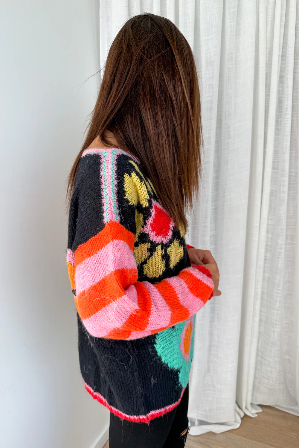 Sunny Knit - Midnight Multi Flower - Image 5