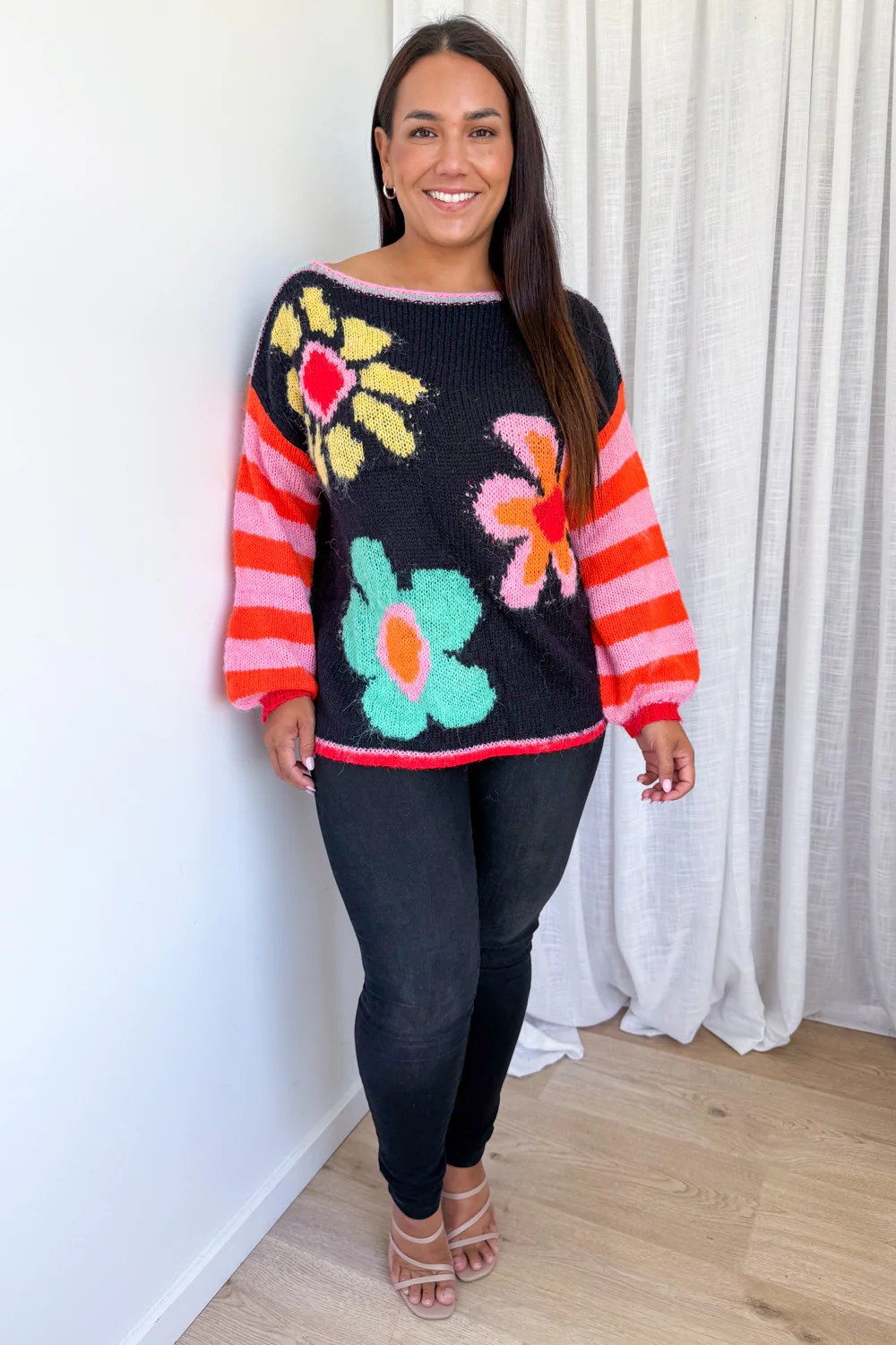 Sunny Knit - Midnight Multi Flower - Image 7