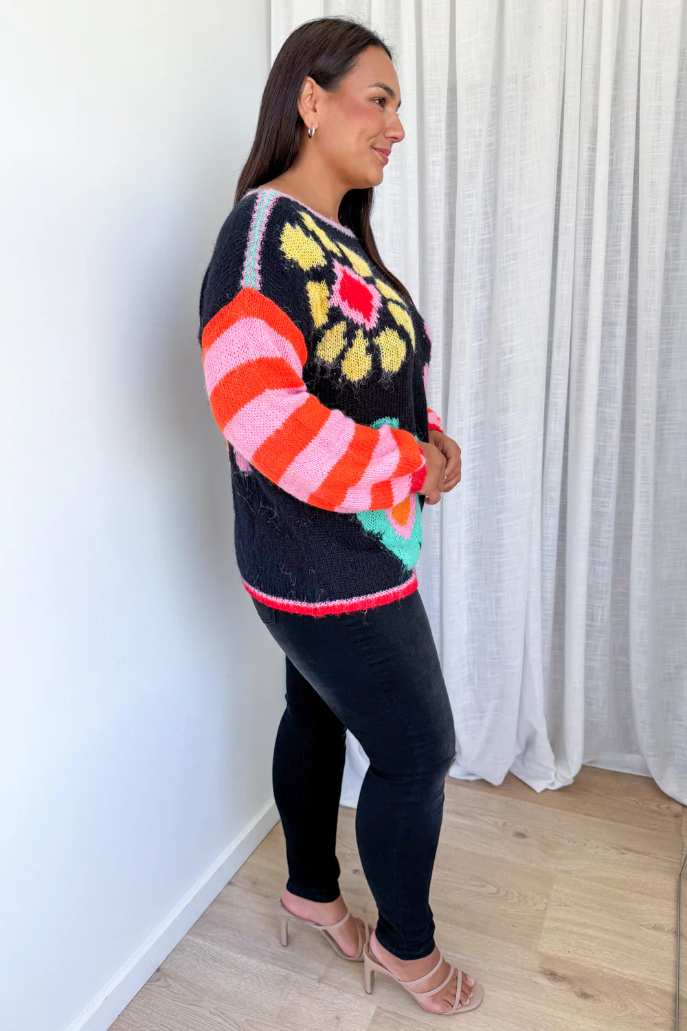 Sunny Knit - Midnight Multi Flower - Image 8