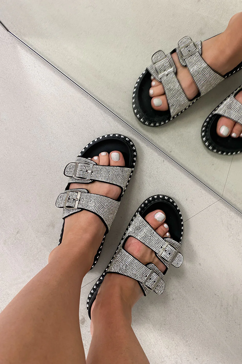 Tahnee Slides - Black Rhinestone - Image 10
