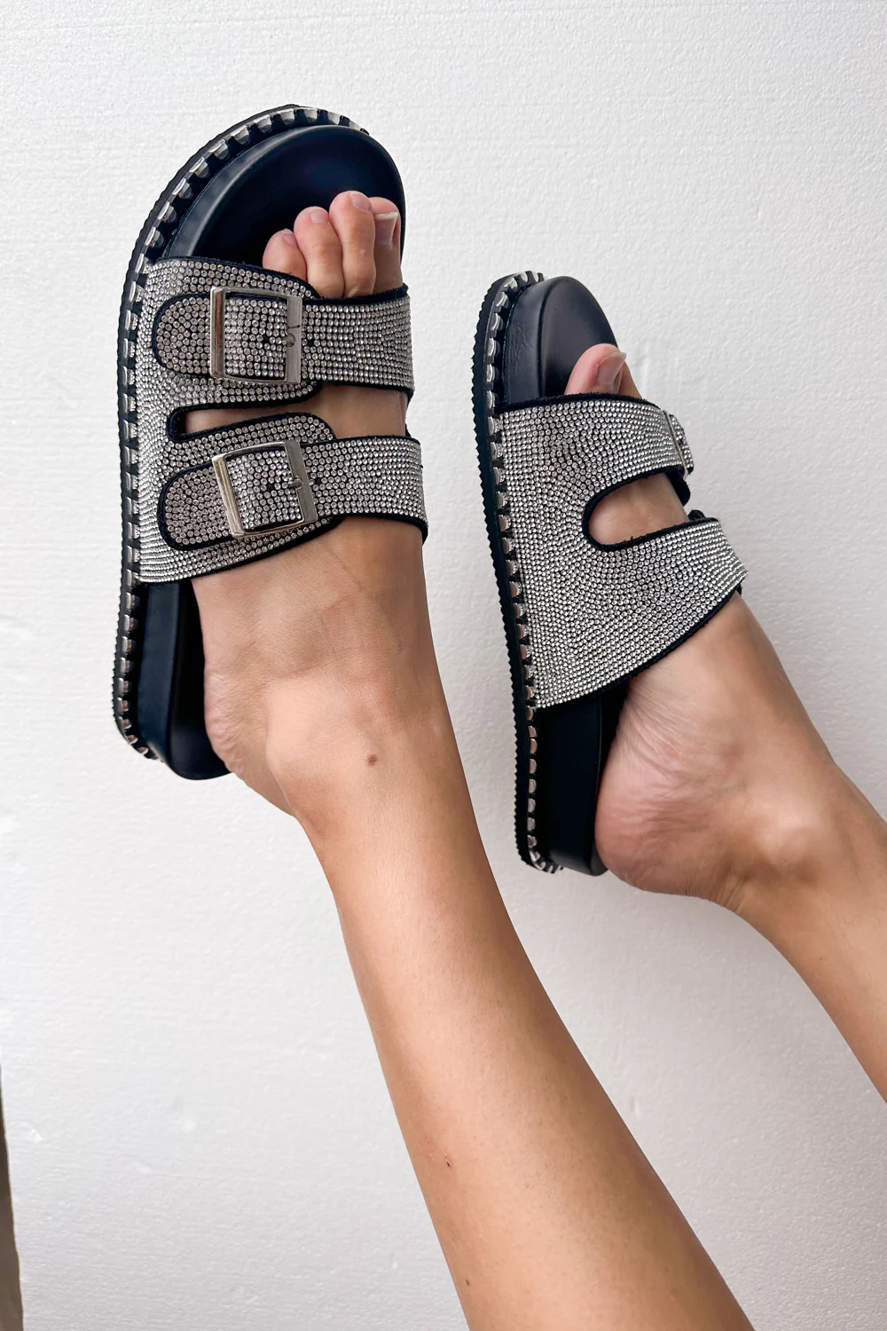 Tahnee Slides - Black Rhinestone - Image 3