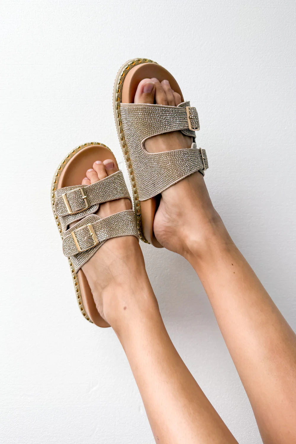 Tahnee Slides - Gold Rhinestone - Image 4