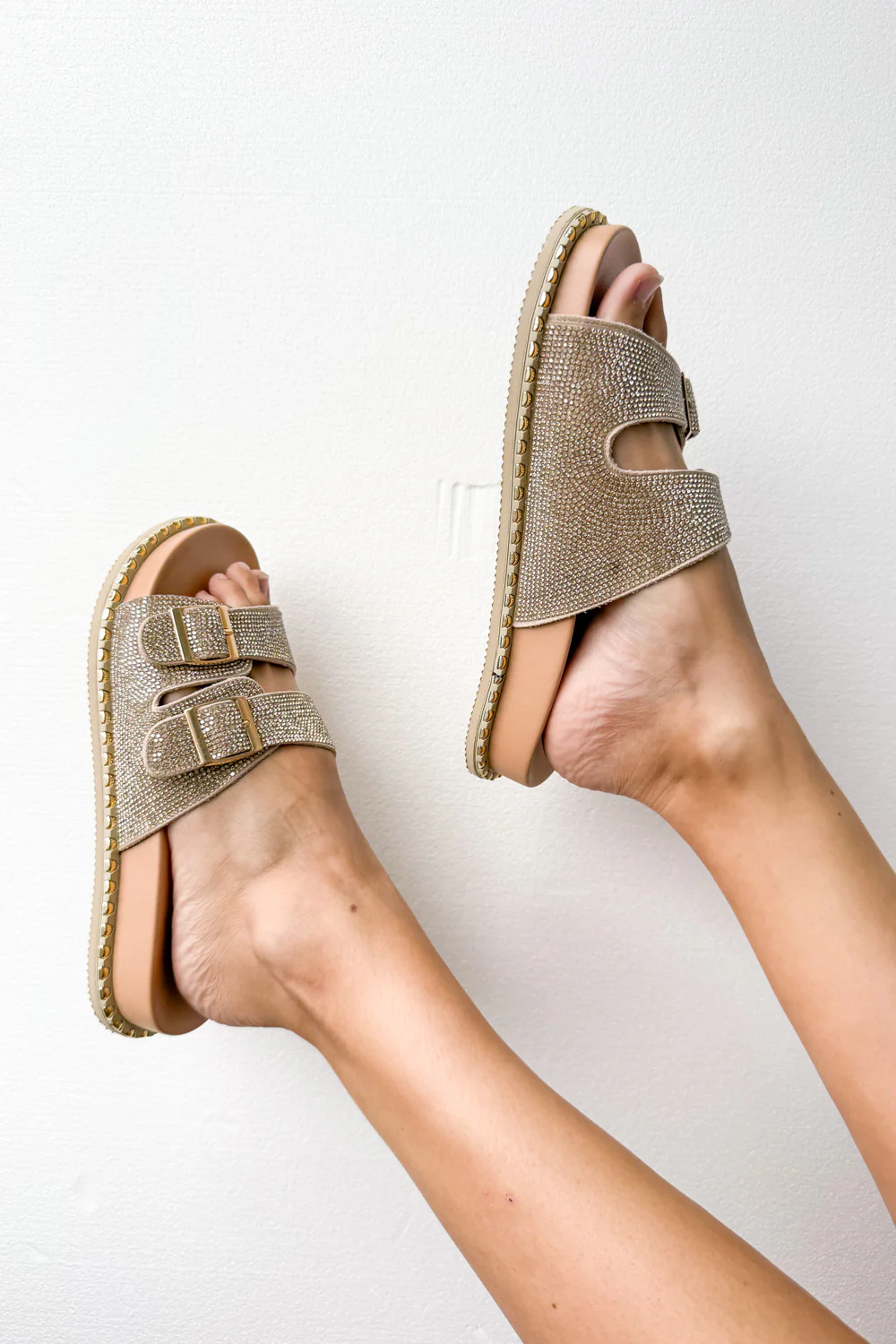 Tahnee Slides - Gold Rhinestone - Image 5
