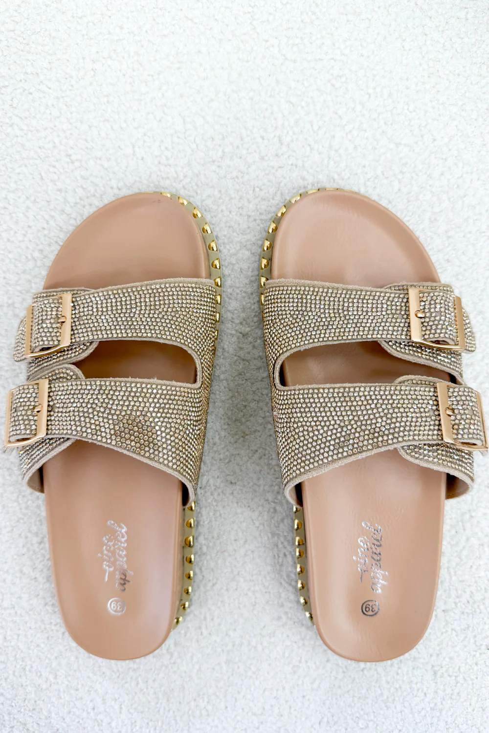 Tahnee Slides - Gold Rhinestone - Image 6
