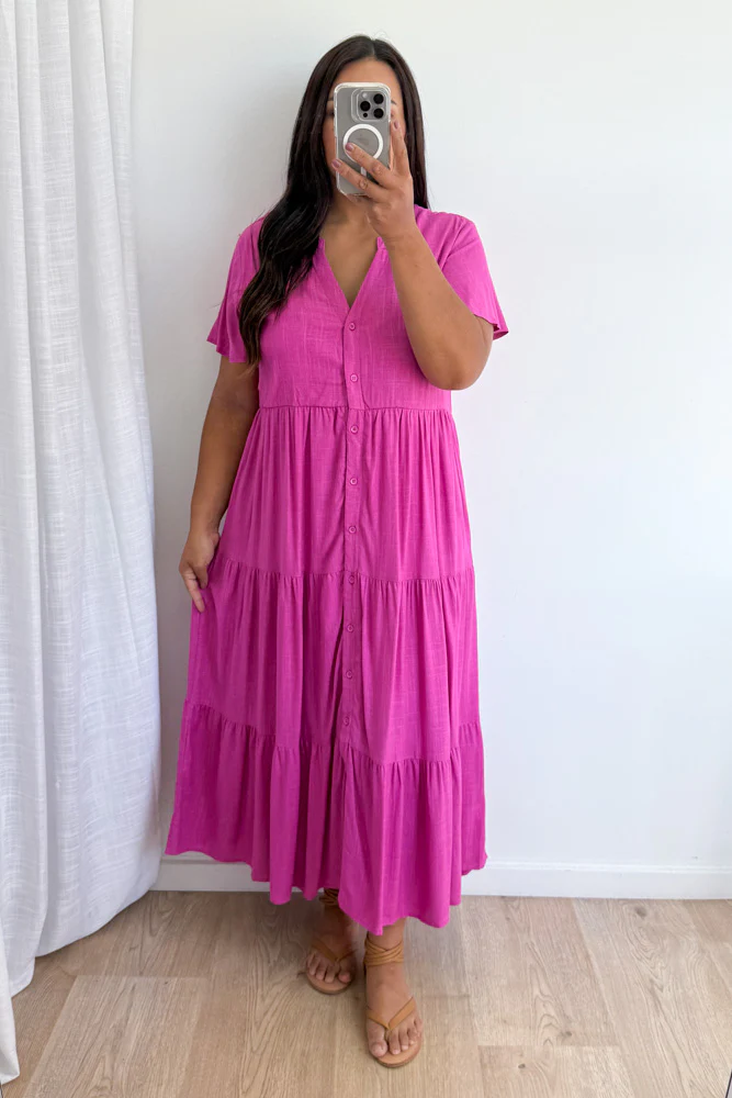 Tarlie Dress - Fuchsia Pink - Image 11