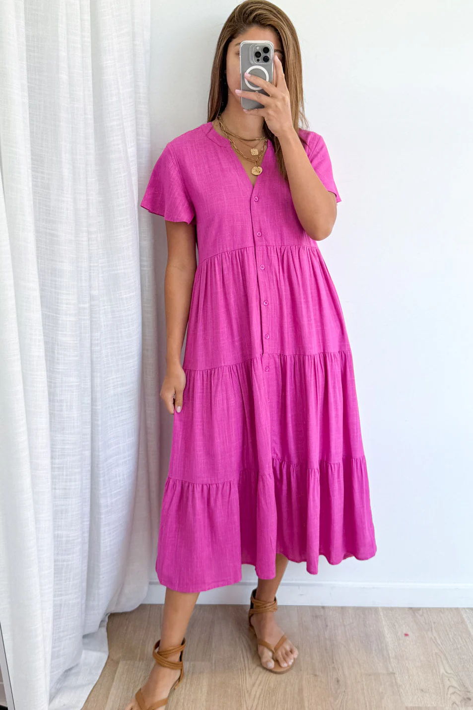 Tarlie Dress - Fuchsia Pink - Image 5
