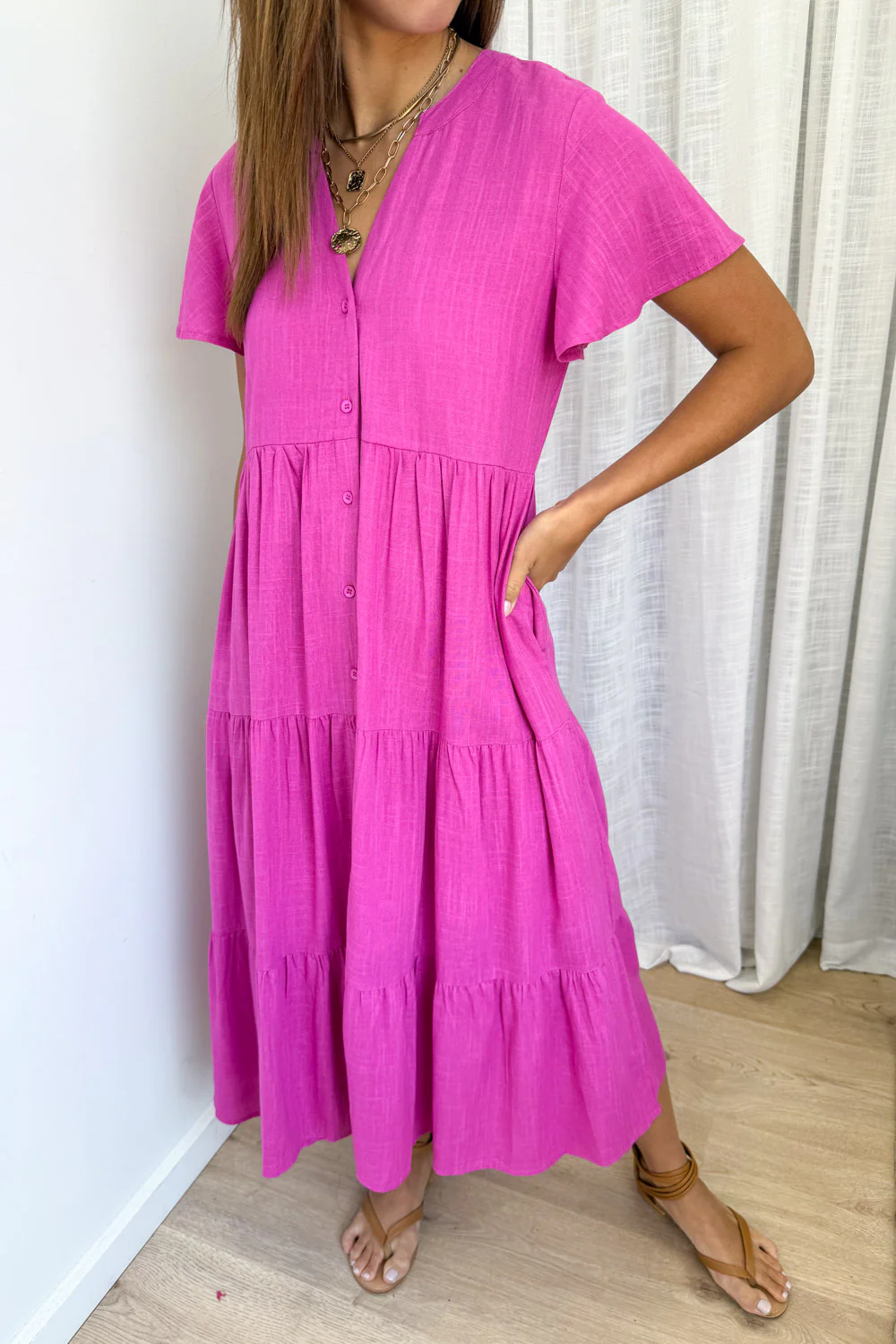 Tarlie Dress - Fuchsia Pink - Image 6