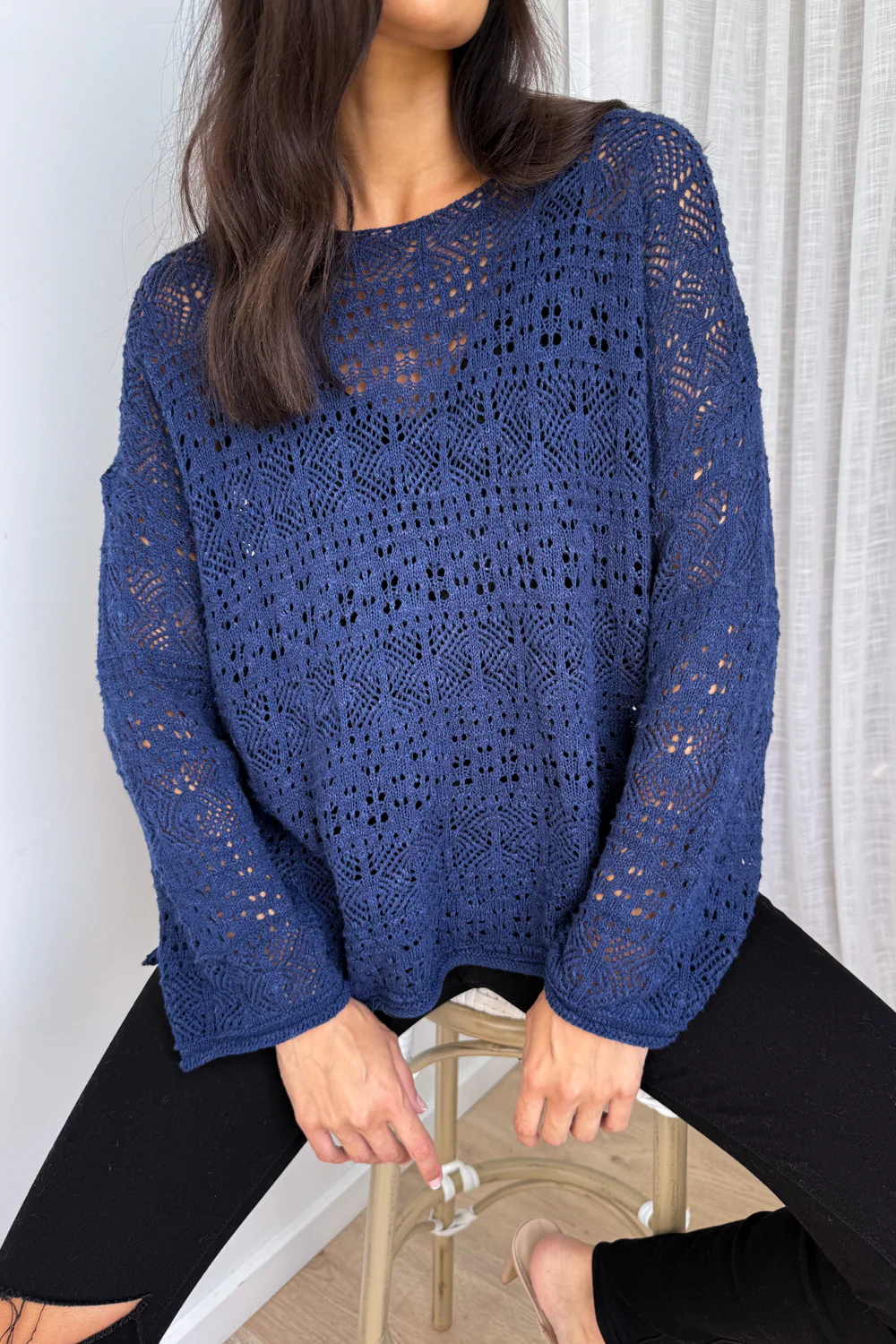 Taylah Knit - Navy - Image 11
