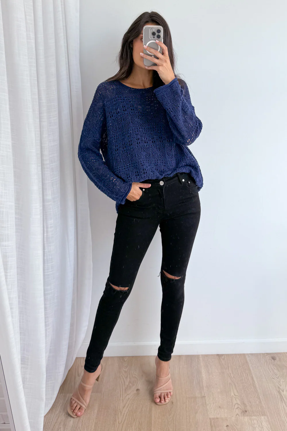 Taylah Knit - Navy - Image 12