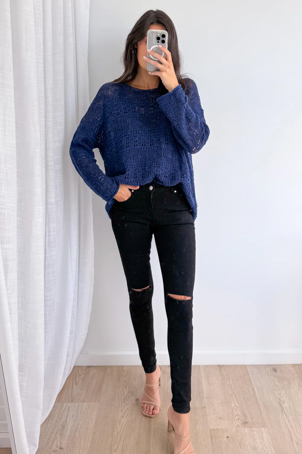 Taylah Knit - Navy - Image 13