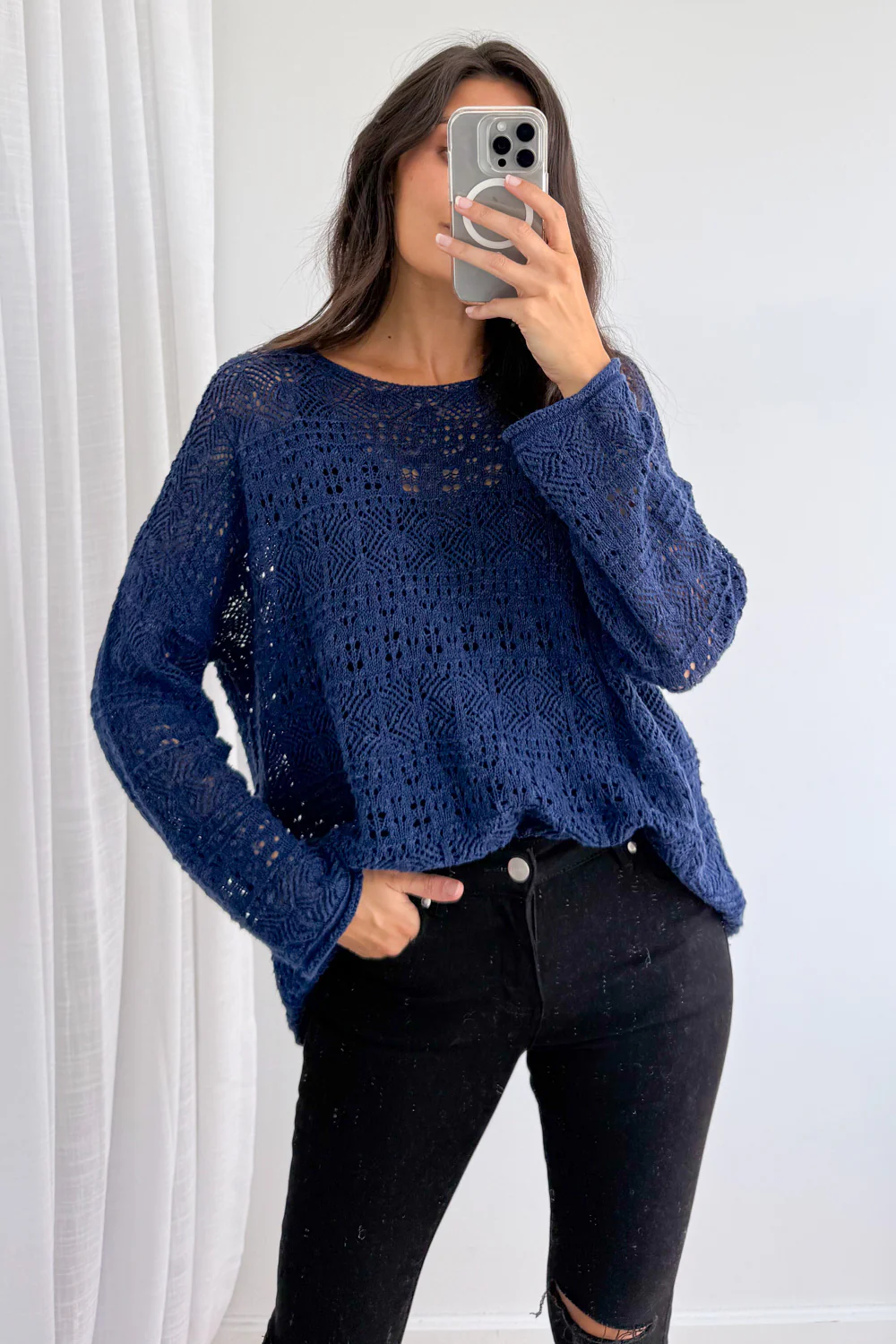 Taylah Knit - Navy - Image 14