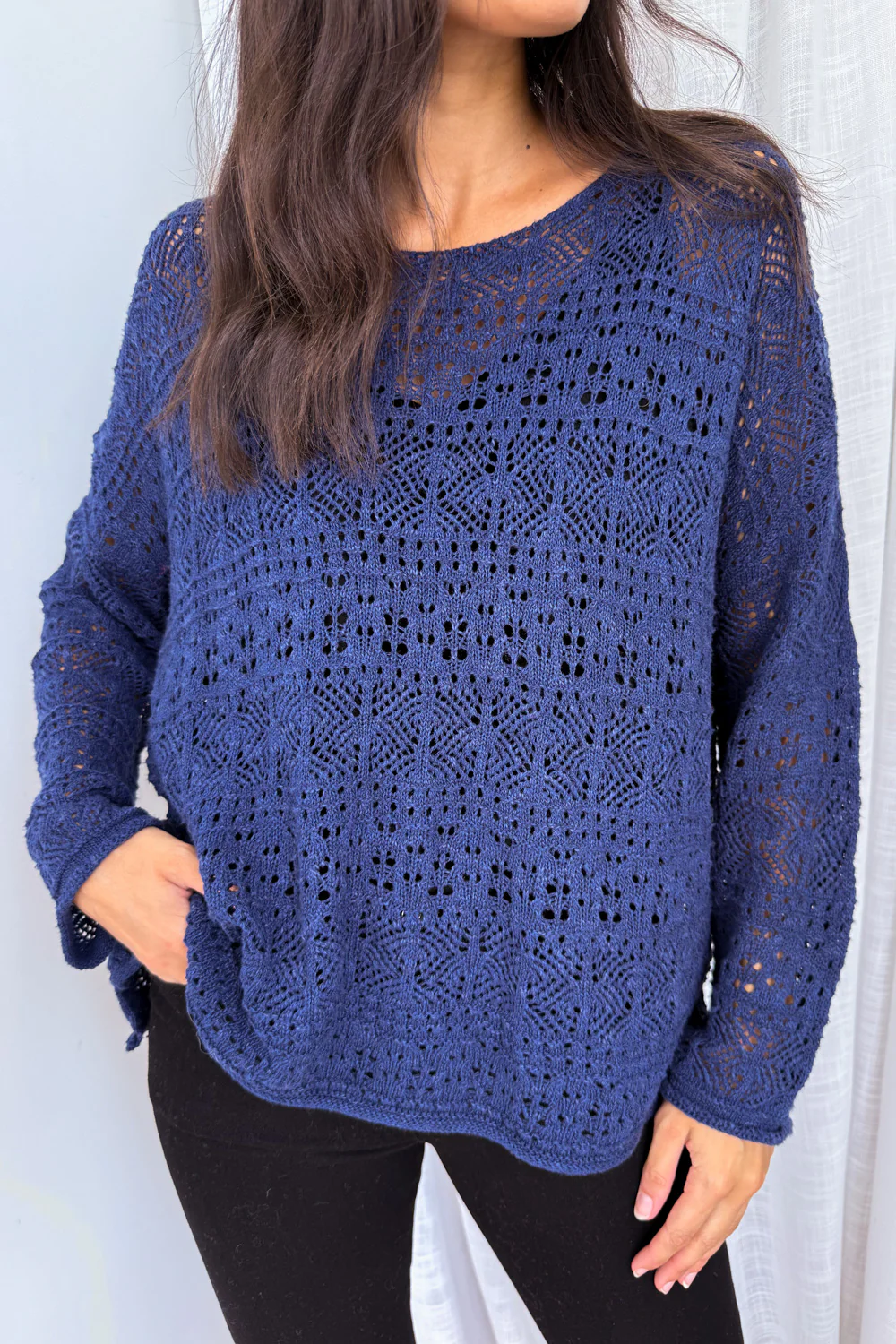 Taylah Knit - Navy - Image 2