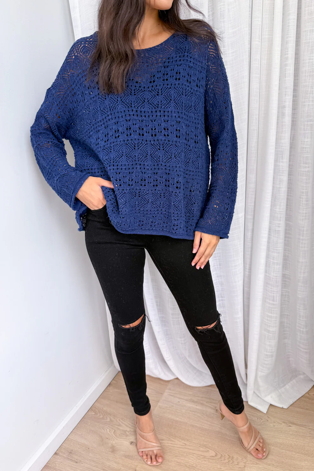 Taylah Knit - Navy - Image 4