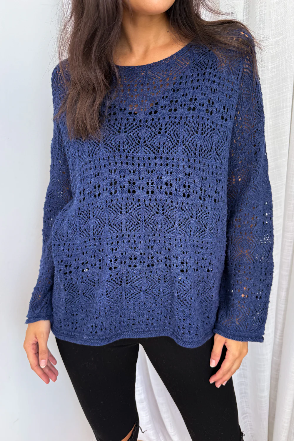 Taylah Knit - Navy - Image 6
