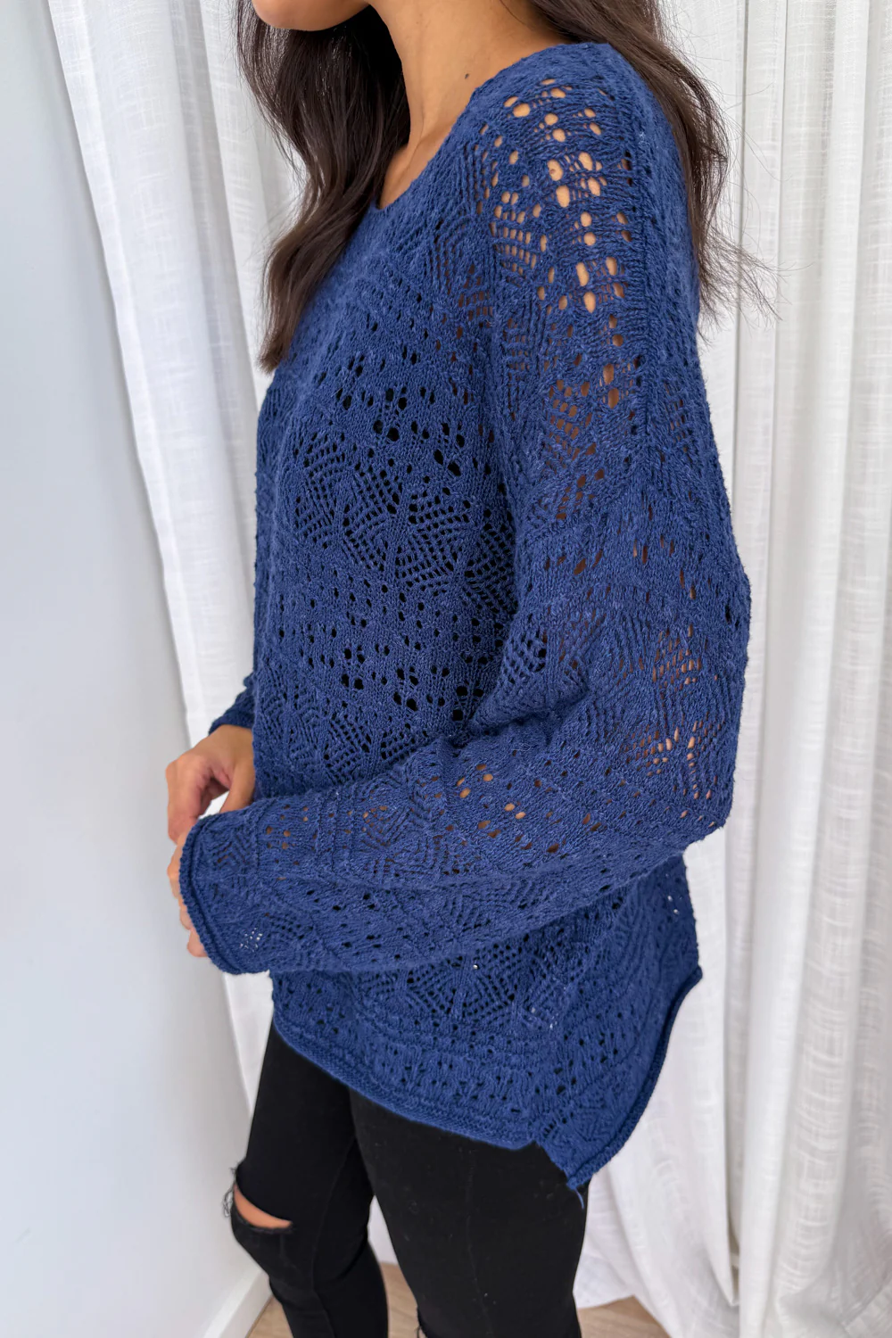 Taylah Knit - Navy - Image 7