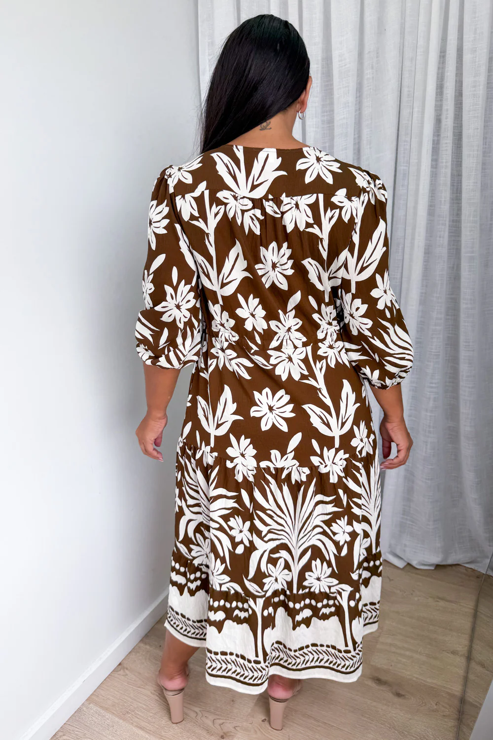 Tessa Dress - Chocolate Leaf - Image 8