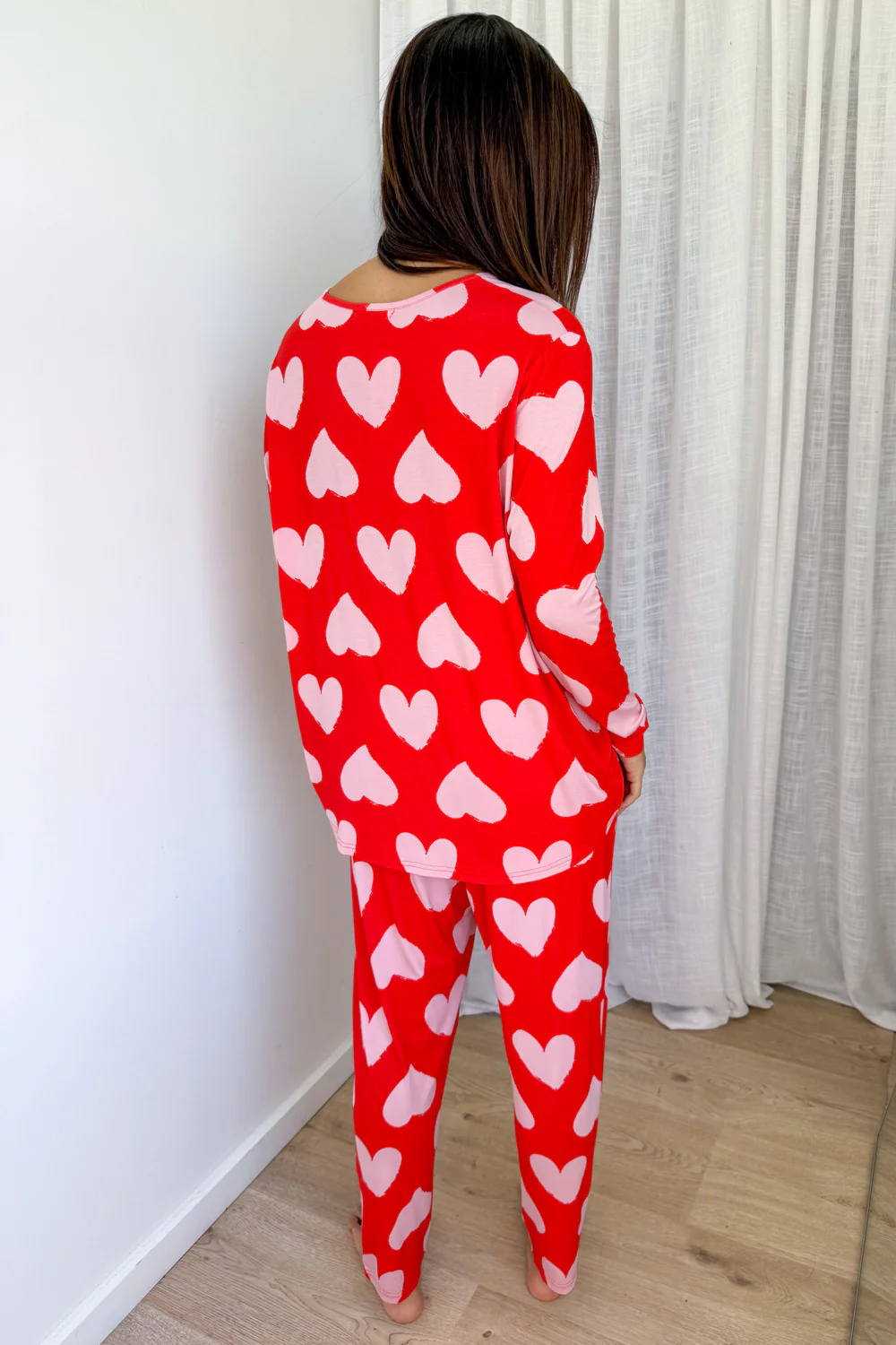 The Comfiest PJs Long Sleeve Tee & Pants Set - Pink Hearts - Image 5