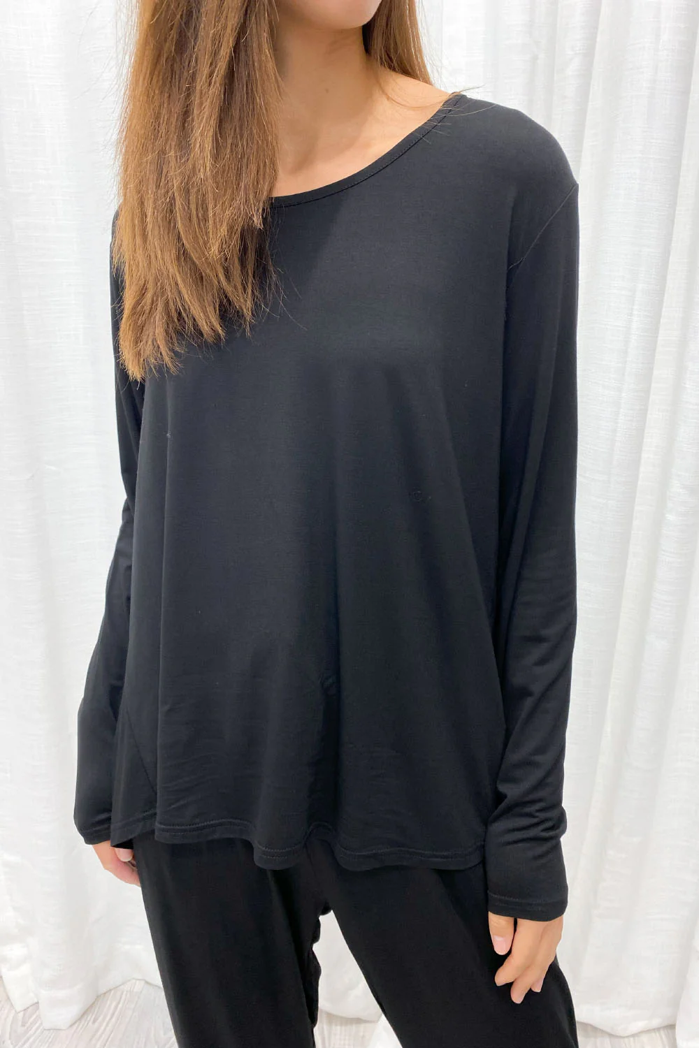 The Comfiest PJs Long Sleeved Tee & Pants Set - Black - Image 3