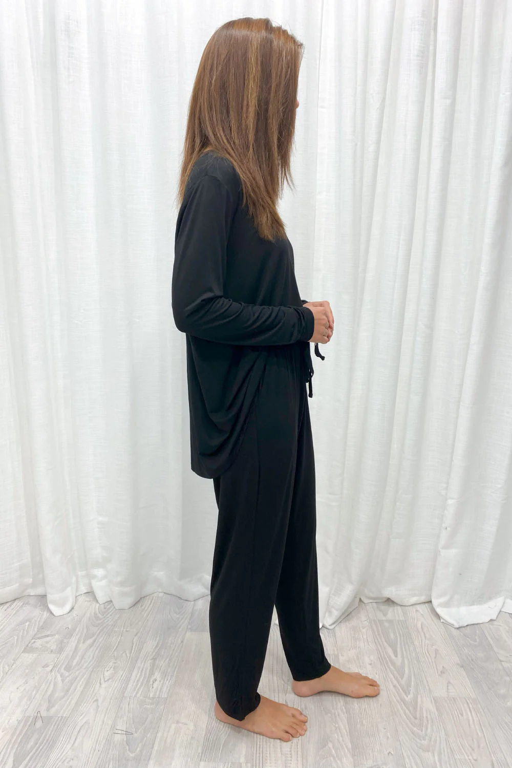 The Comfiest PJs Long Sleeved Tee & Pants Set - Black - Image 6