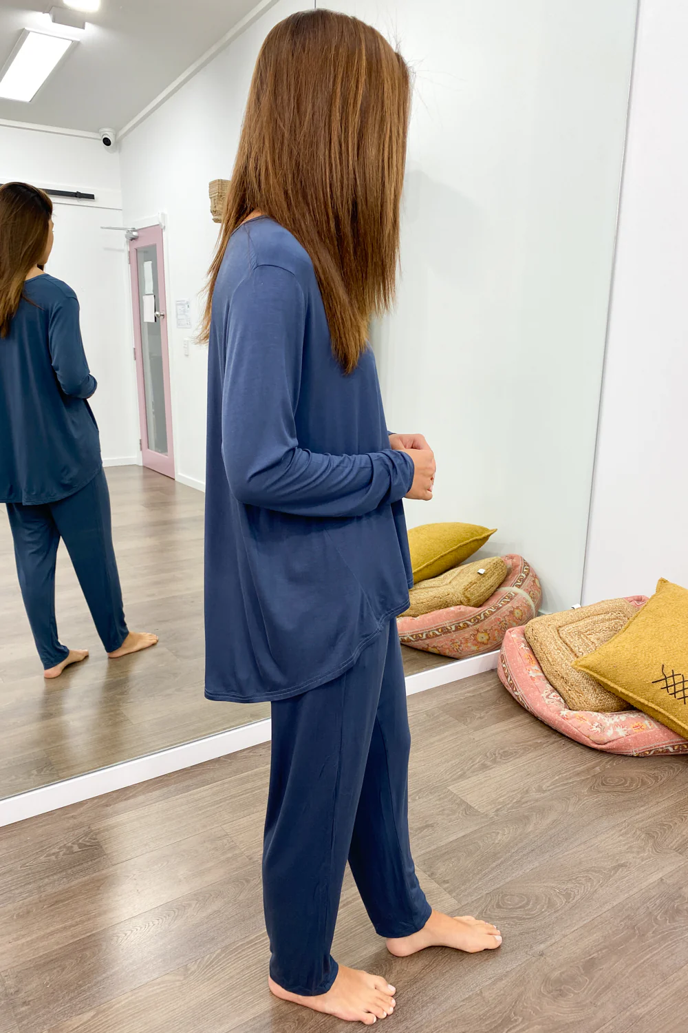 The Comfiest PJs Long Sleeved Tee & Pants Set - Blue Grey - Image 5