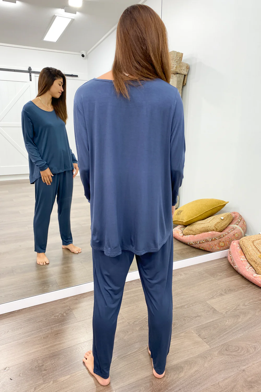 The Comfiest PJs Long Sleeved Tee & Pants Set - Blue Grey - Image 6