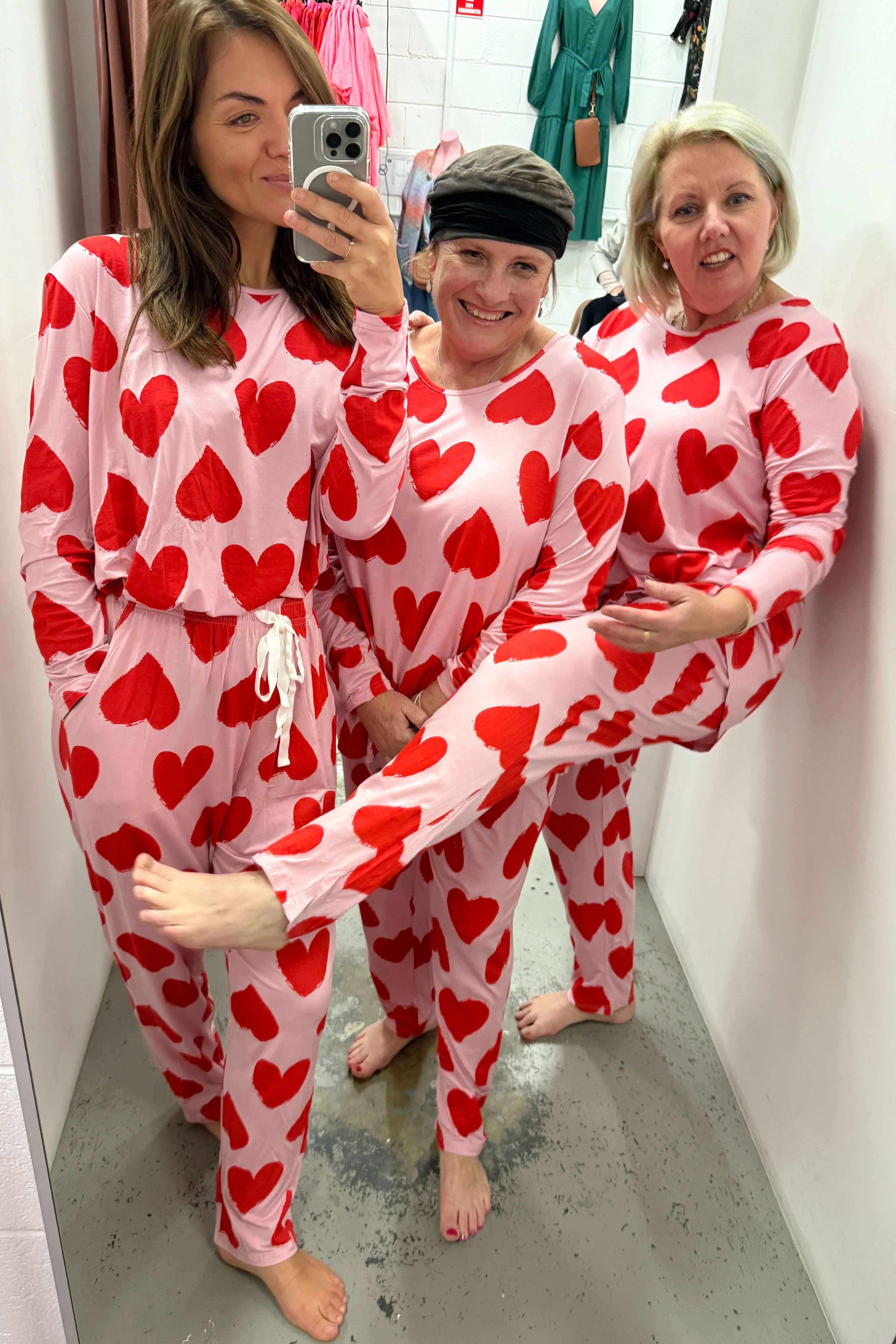 The Comfiest PJs Long Sleeved Tee & Pants Set - Red Hearts - Image 18
