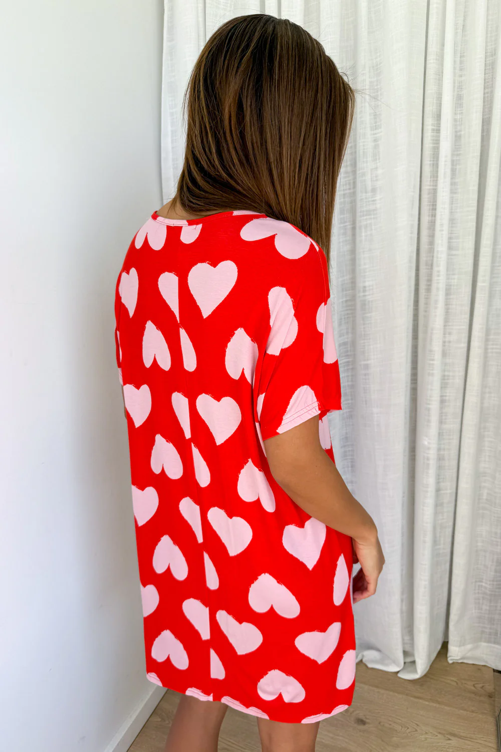The Comfiest PJs Nightie - Pink Hearts - Image 4