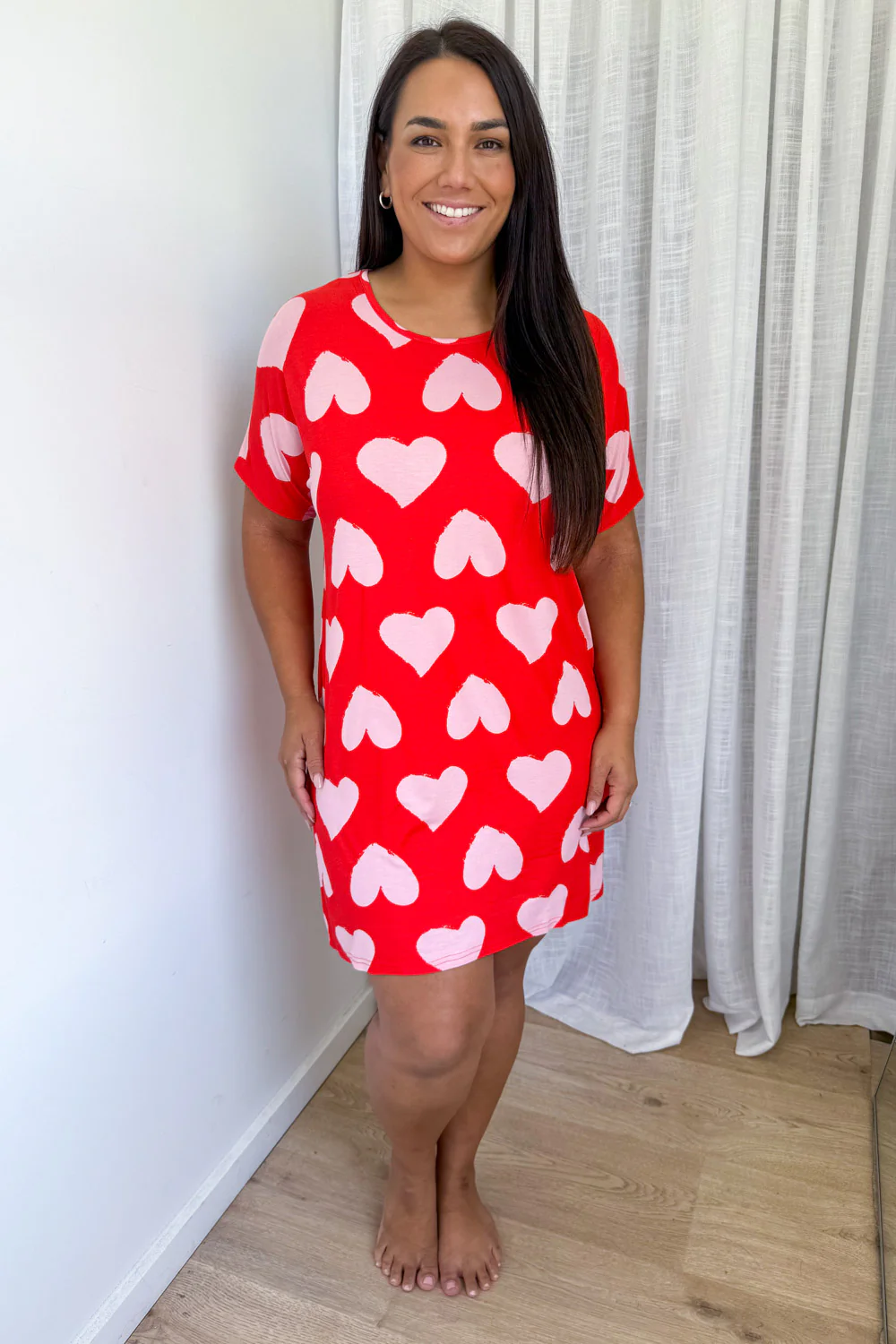 The Comfiest PJs Nightie - Pink Hearts - Image 8