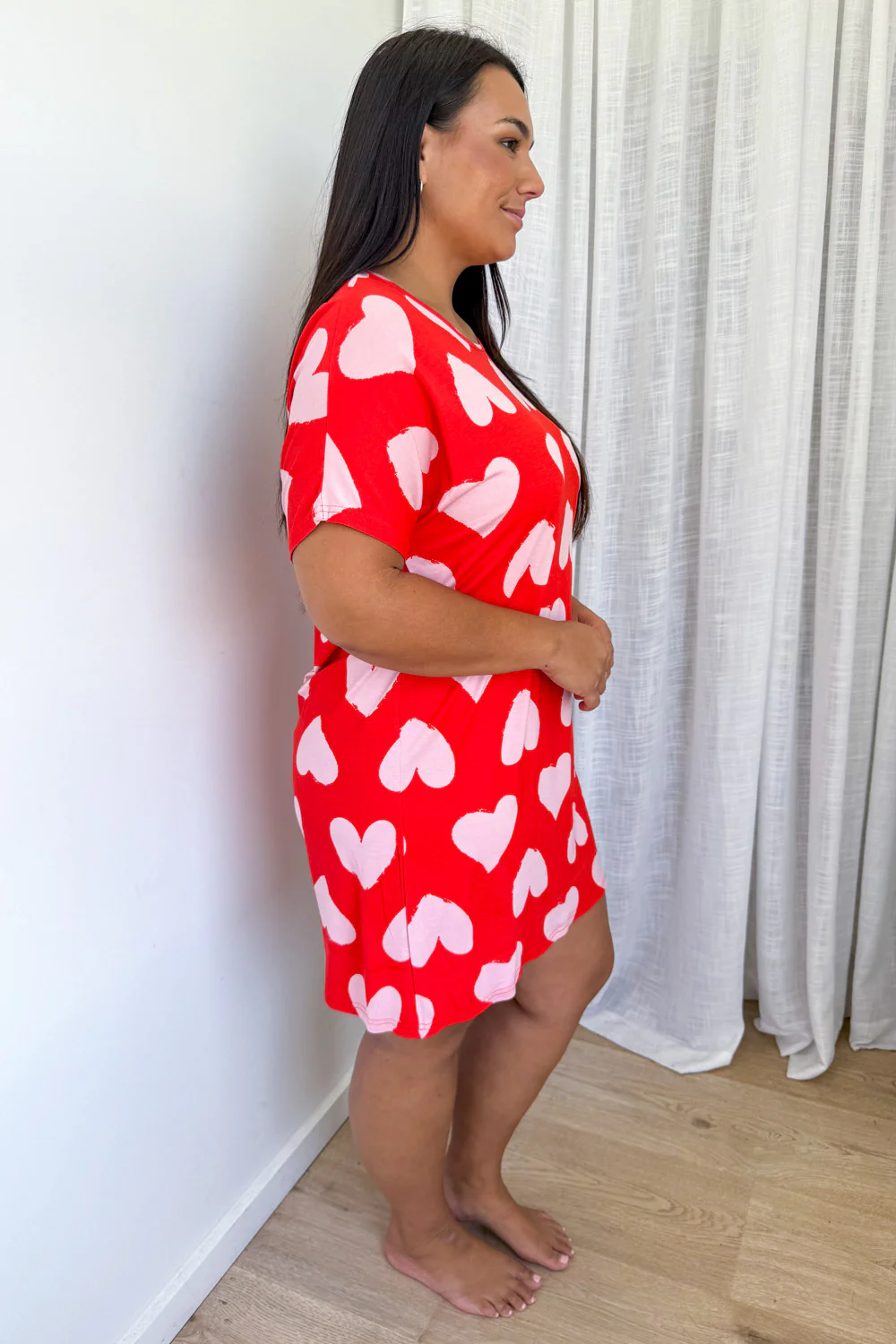 The Comfiest PJs Nightie - Pink Hearts - Image 9