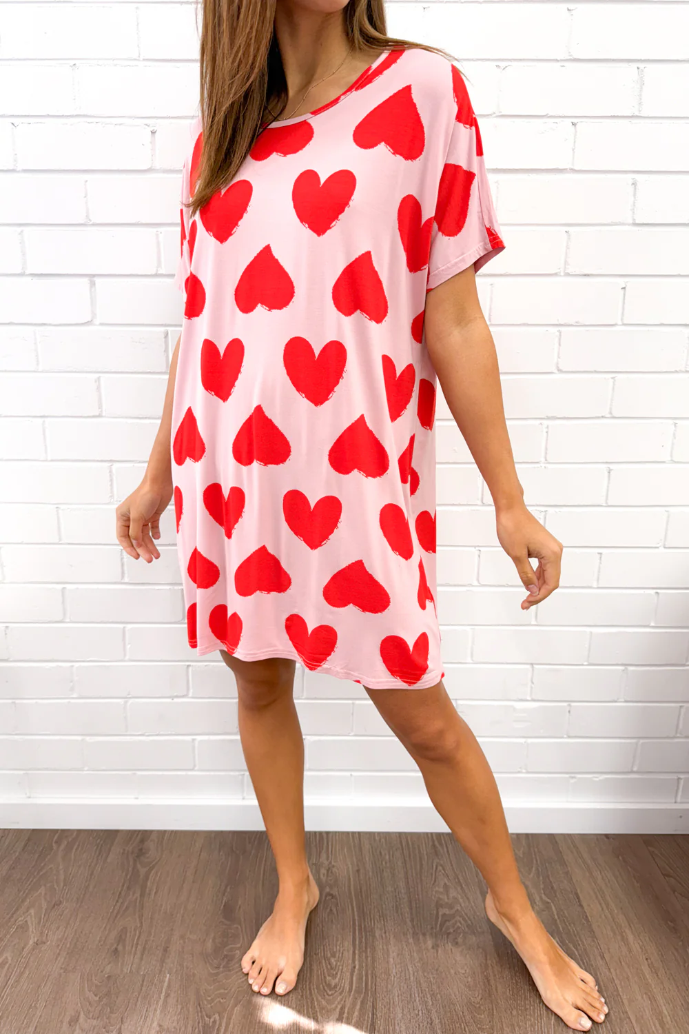 The Comfiest PJs Nightie - Red Hearts - Image 2