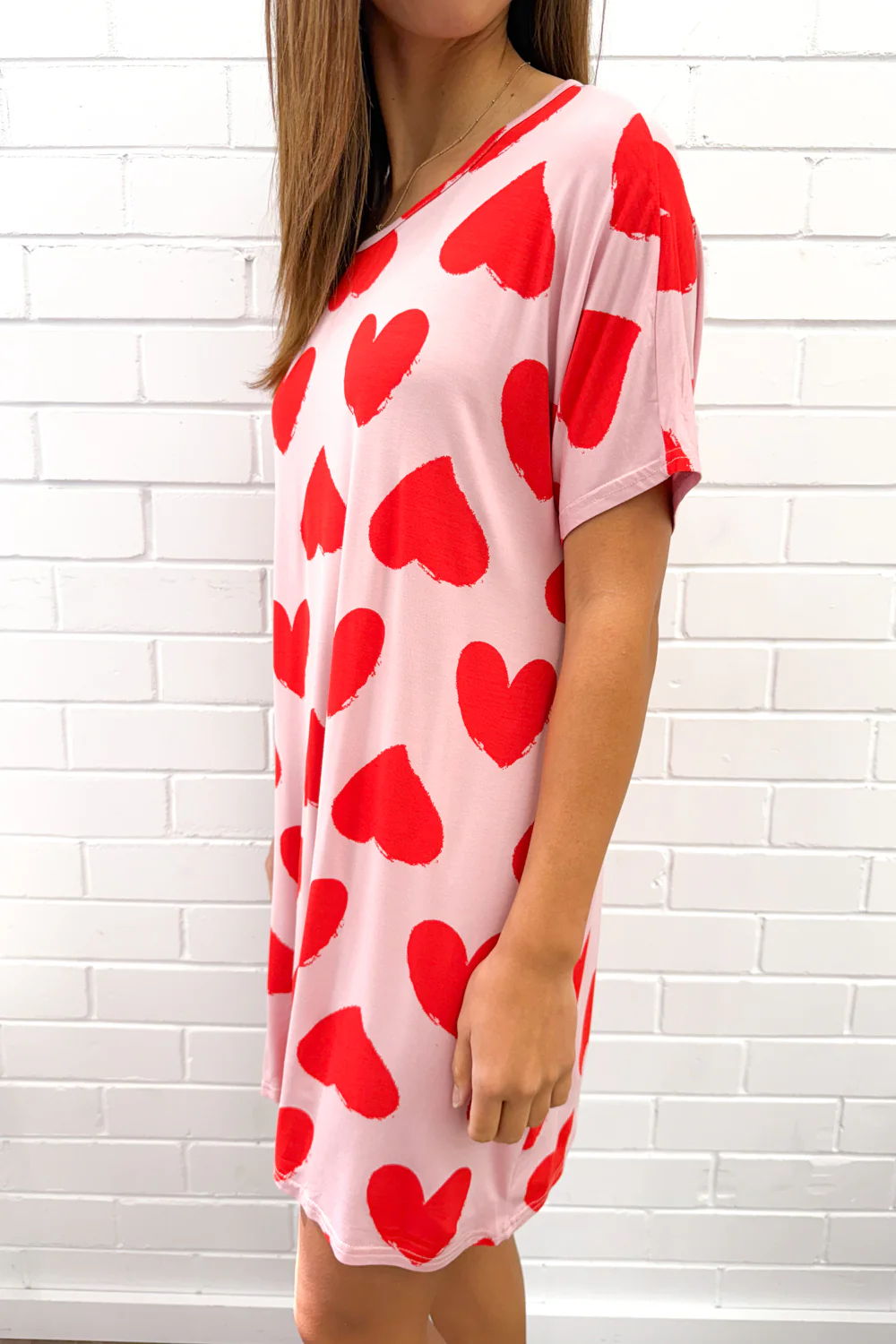 The Comfiest PJs Nightie - Red Hearts - Image 3