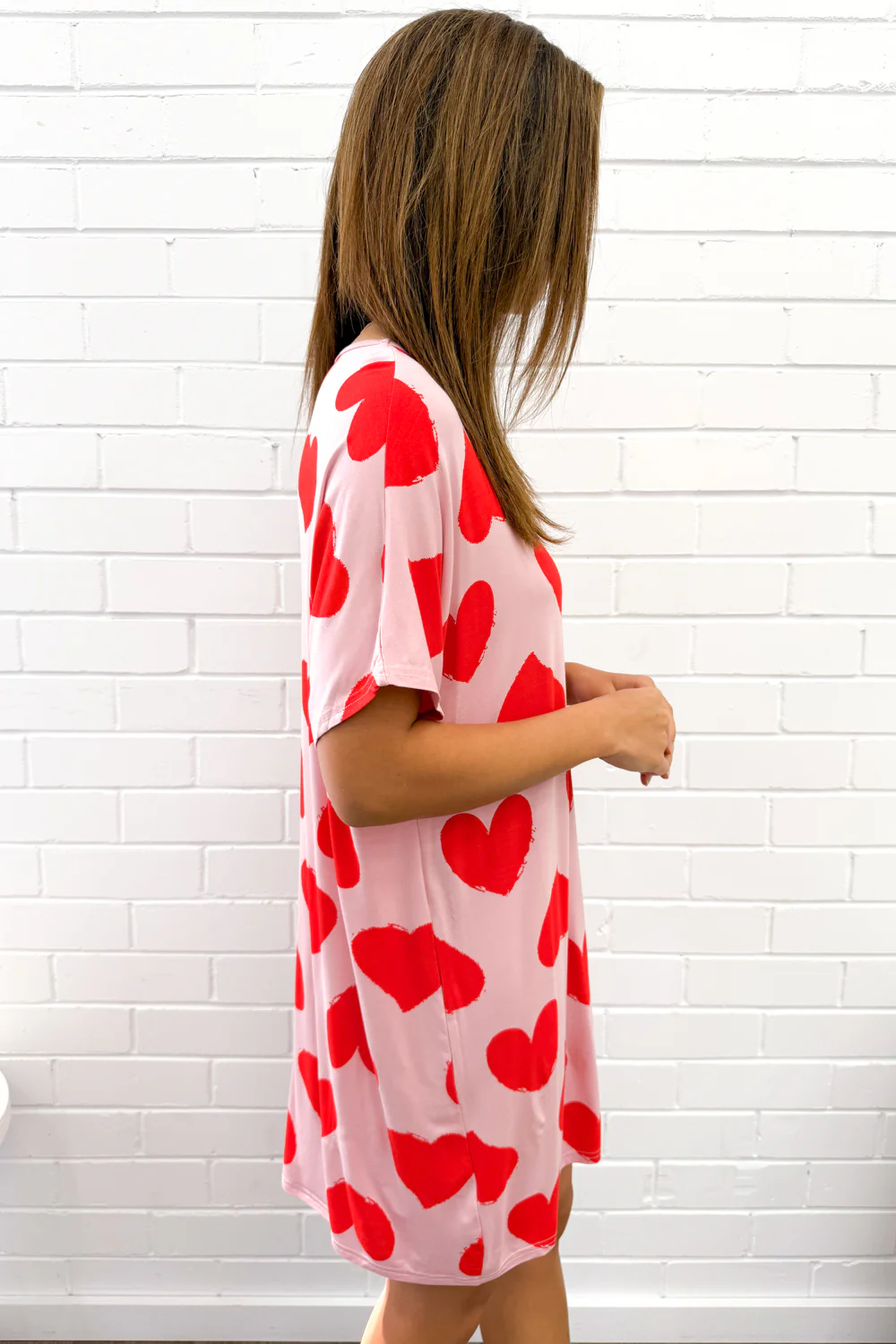 The Comfiest PJs Nightie - Red Hearts - Image 4