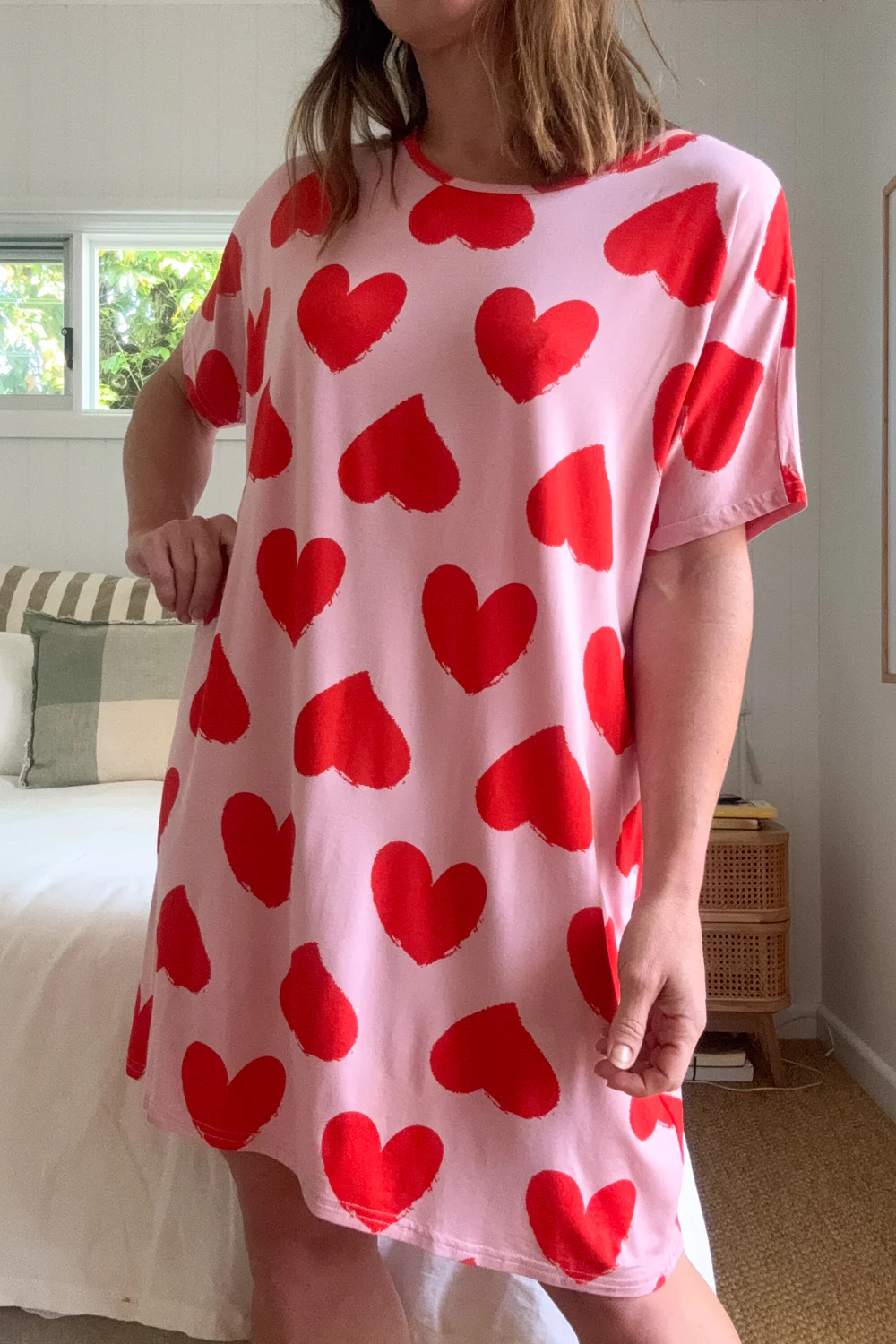 The Comfiest PJs Nightie - Red Hearts - Image 8