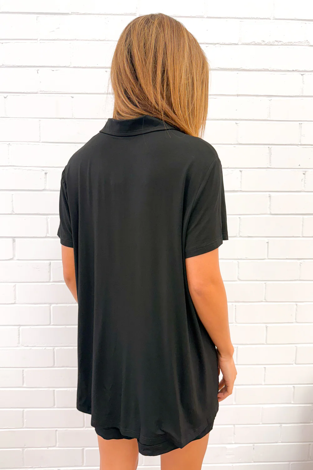 The Comfiest PJs Shirt & Short Set - Black - Image 5