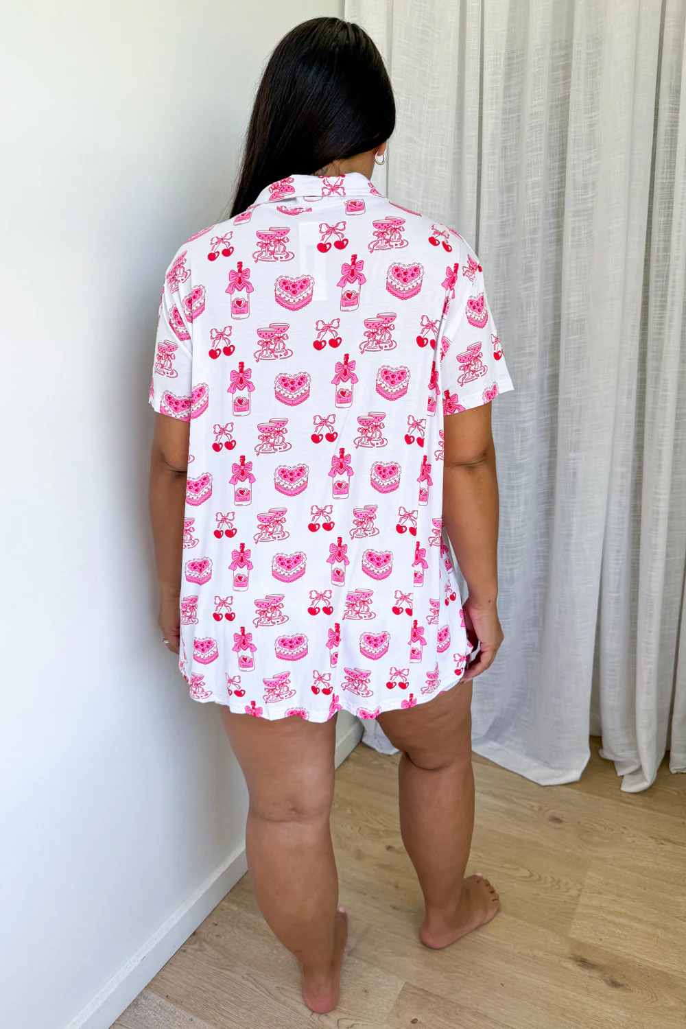 The Comfiest PJs Shirt & Short Set - Pink Print - Image 10