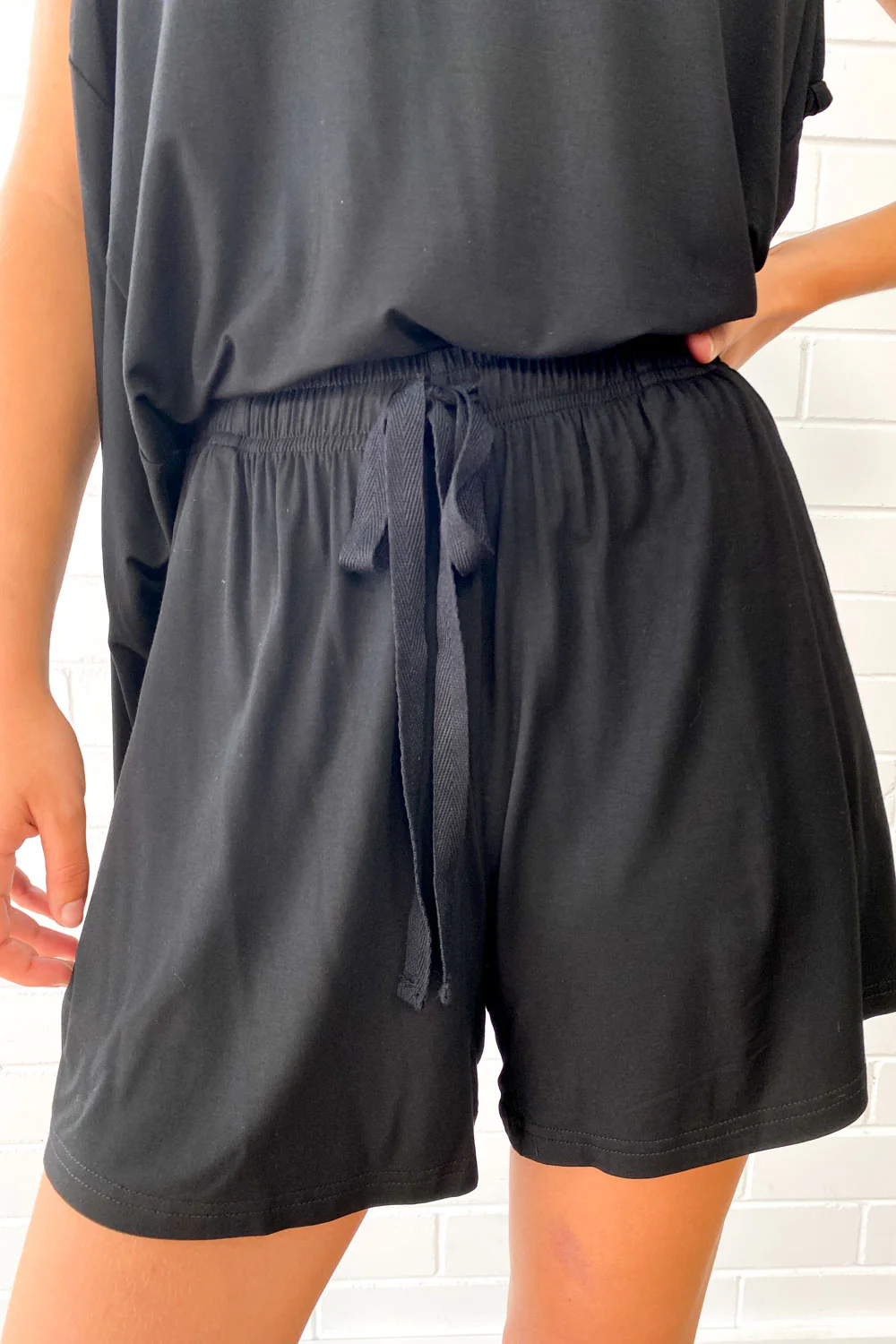The Comfiest PJs Tank & Shorts Set - Black - Image 4