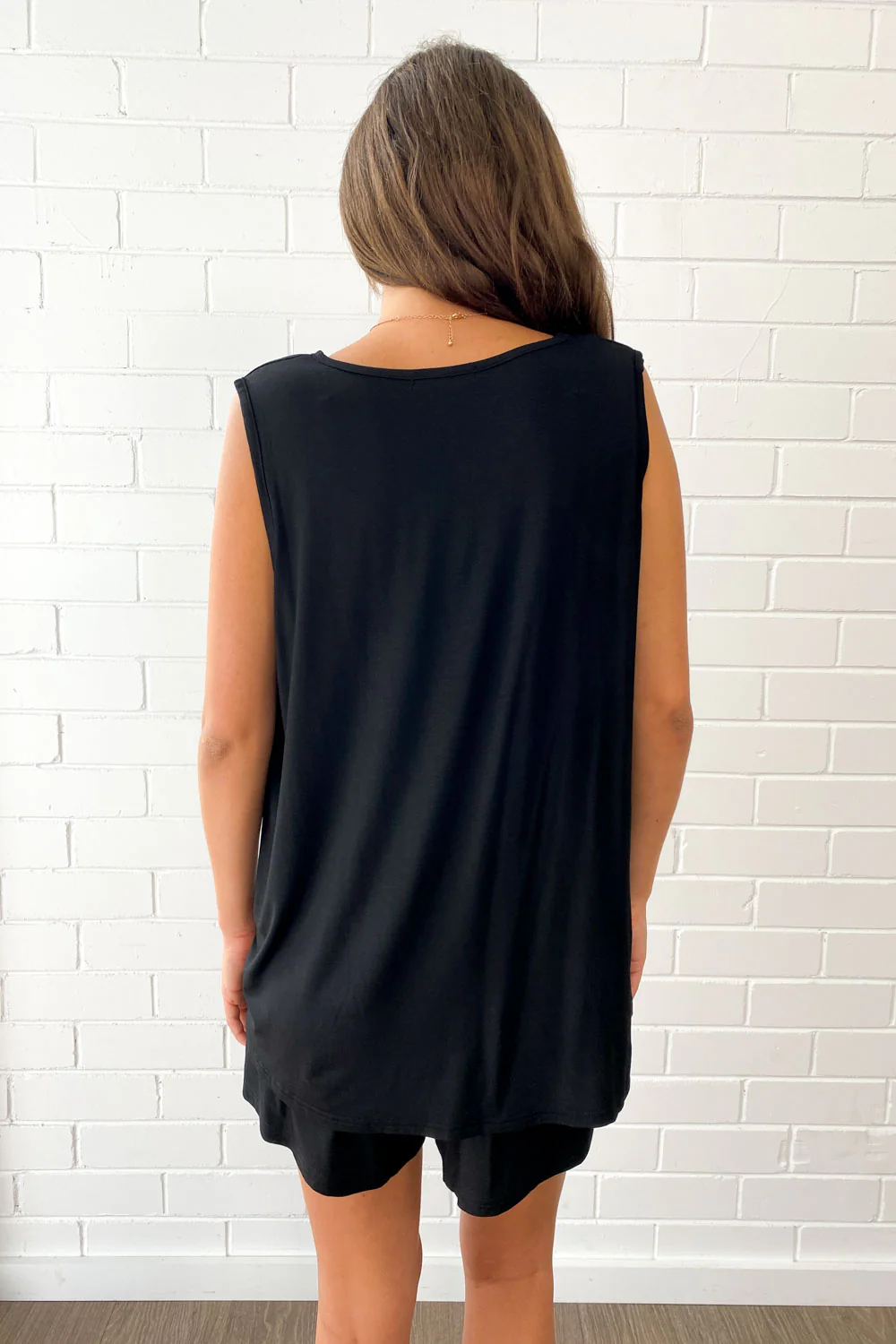 The Comfiest PJs Tank & Shorts Set - Black - Image 6