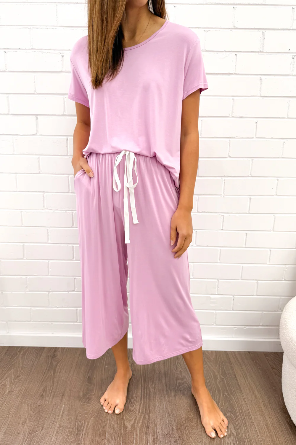 The Comfiest PJs Tee & Cropped Pants Set - Image 4