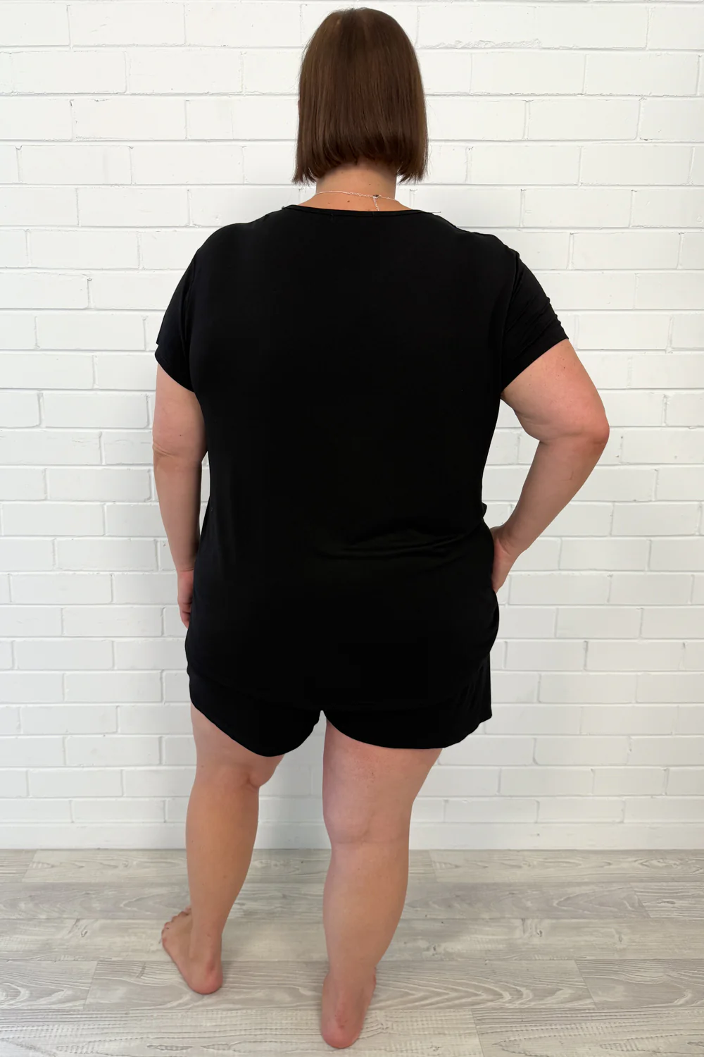 The Comfiest PJs Tee & Shorts Set - Black - Image 11